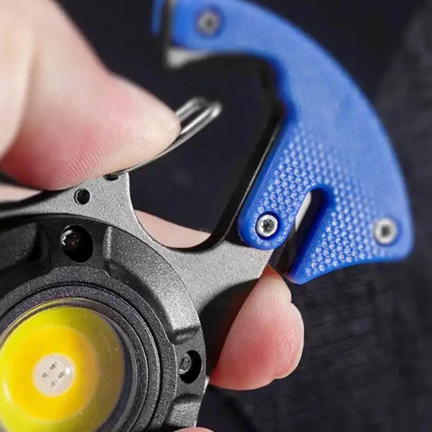 Keychain Led Flashlight Rechargeable Multi Function 6 Lighting Modes Pocket Key Chain Flash Light Usb For Outdoor Campingwalking With Cigarette Lighter - Happy Price - Image 6