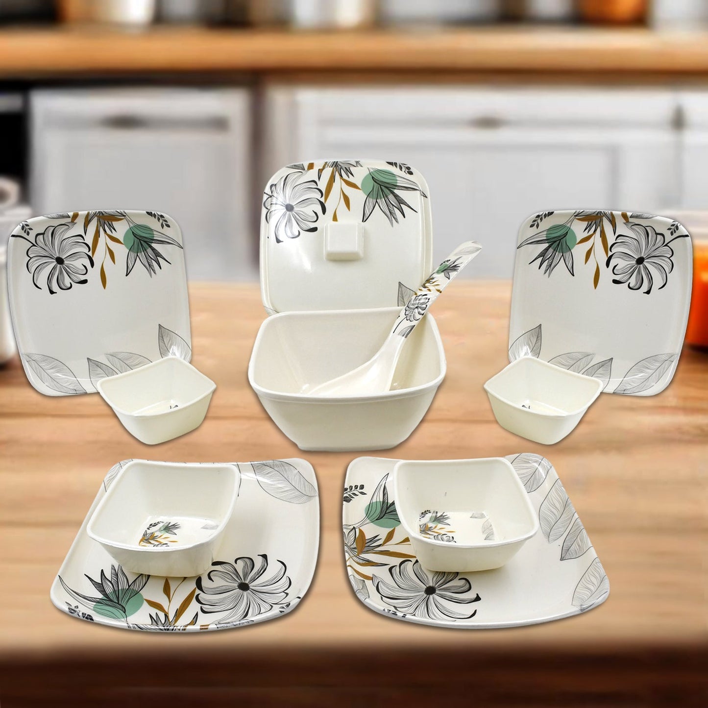 Divine Lunch Tableware Dinner Set (11 Pcs Set) - Happy Price - Image 6