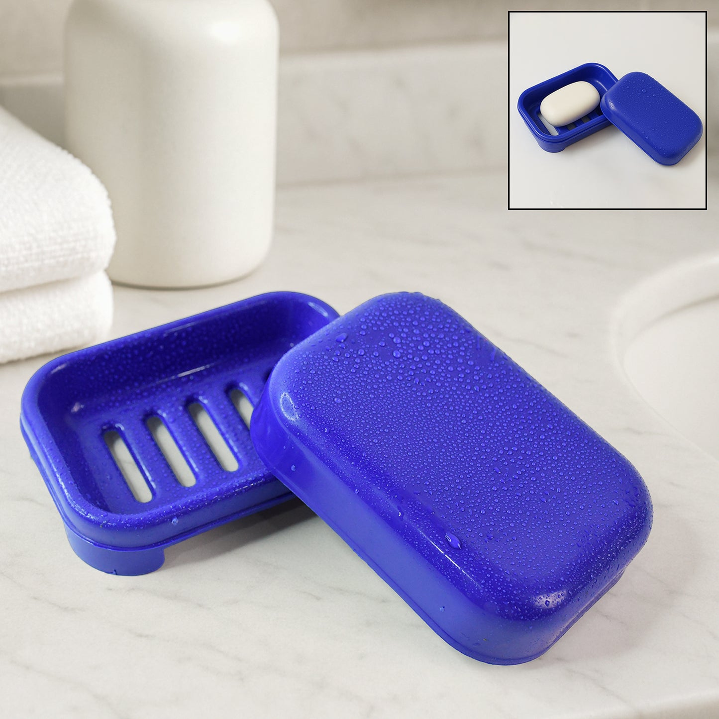 Premium Quality Rectangular Plastic Soap Case (1 Pc) - Happy Price - Image 2