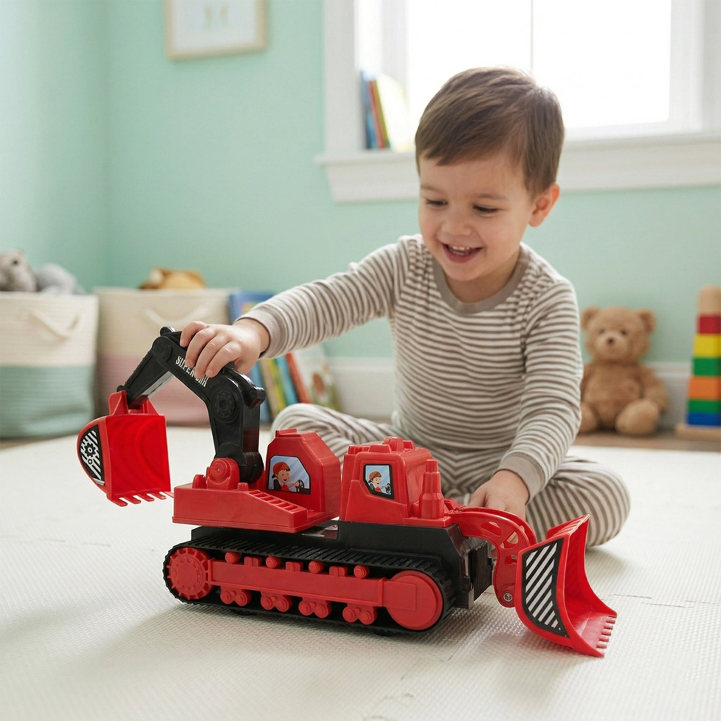 Digger Don Construction Track Toy - 1 Pc Excavator Vehicle for Kids - Great Price - Image 6
