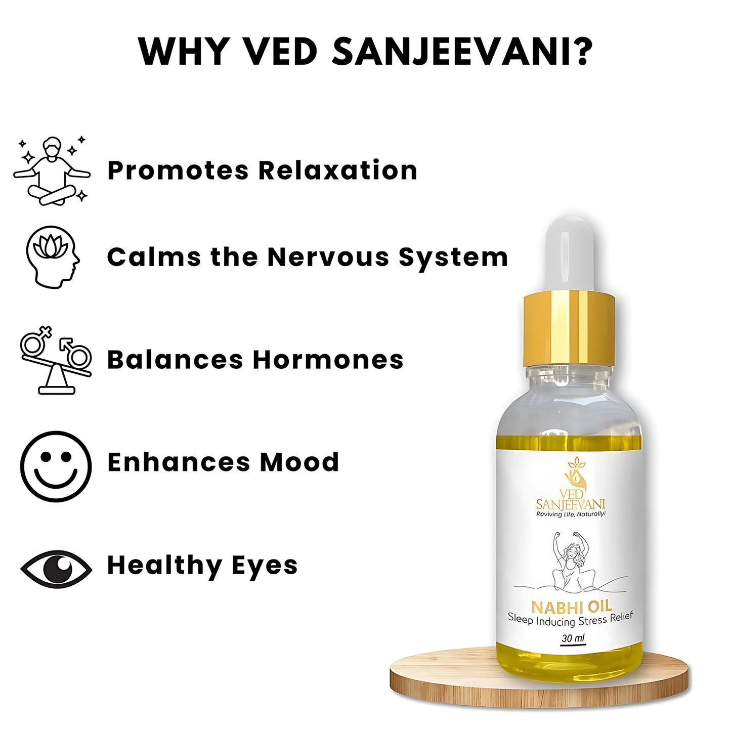 Ved Sanjeevani Nabhi Oil Sleep Inducing Stress Relief (30ml 1 Pc) - Happy Price - Image 6