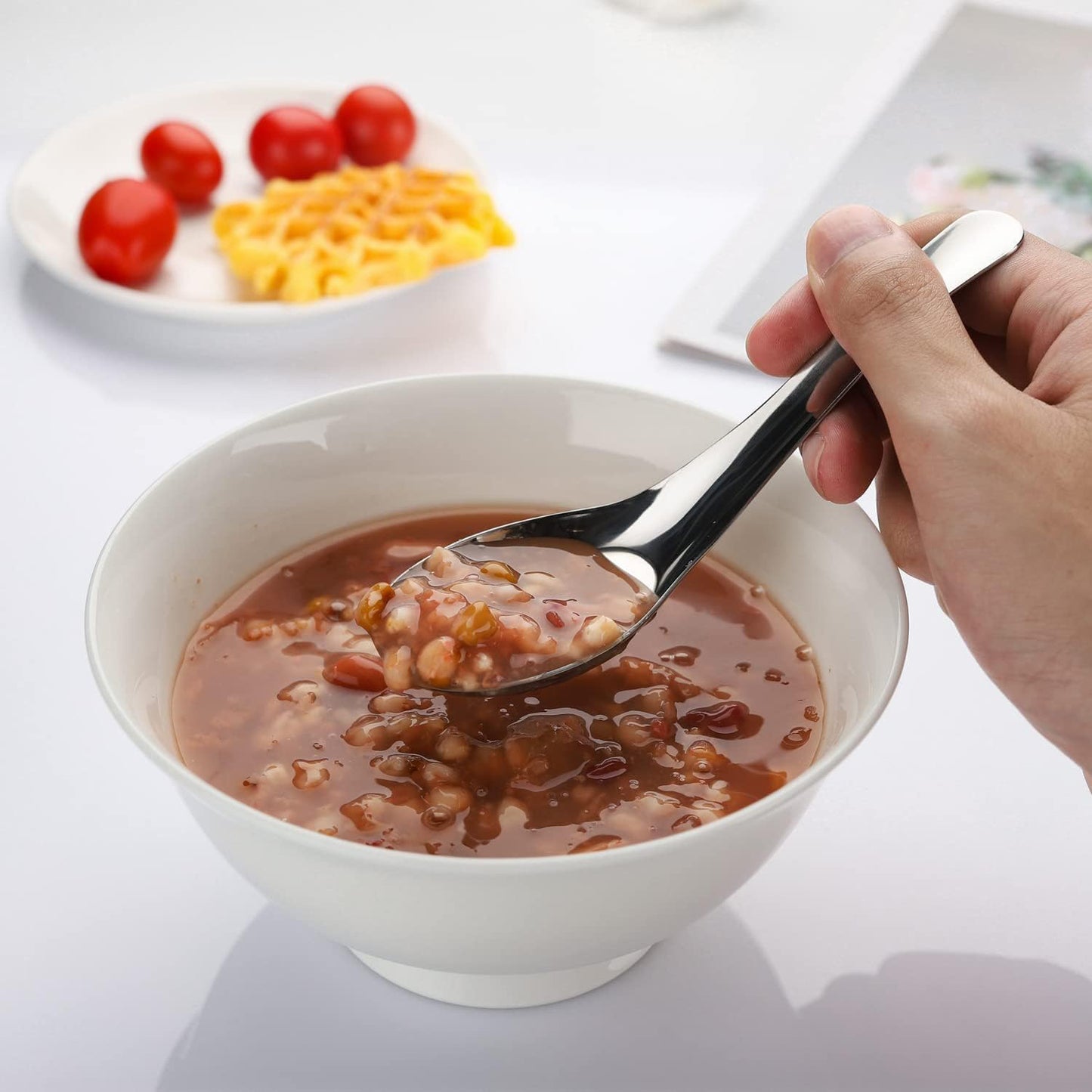 6 Piece Stainless Steel Soup Spoon Set for Everyday Dining - Happy Price - Image 4