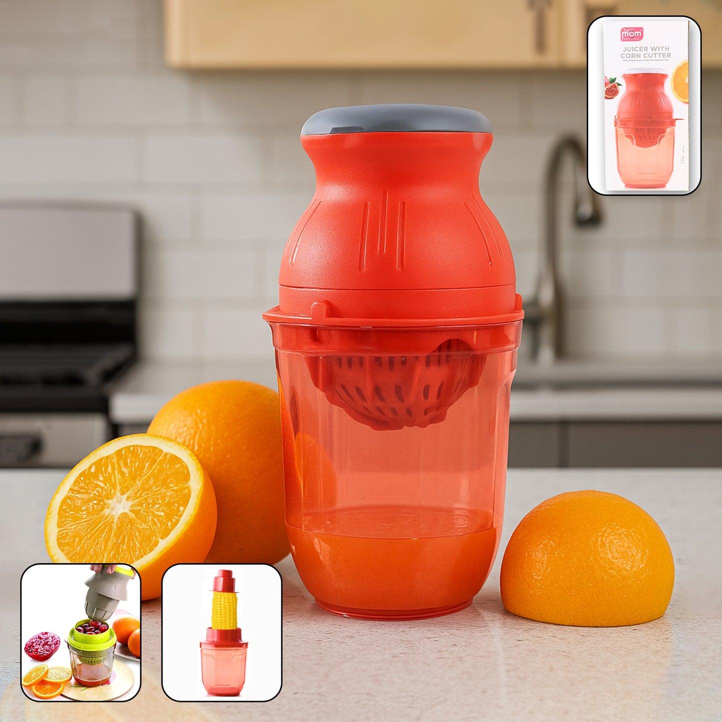 Manual Juicer and Corn Cutter with 800ml Container - Kitchen Gadget - Happy Price - Image 3