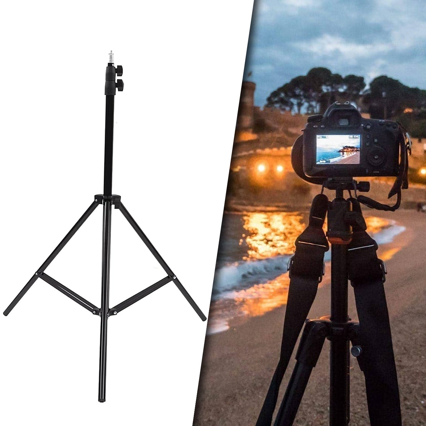 Professional Camera Tripod with Multipurpose Head for Low Angle Shots & Panning - Happy Price - Image 4