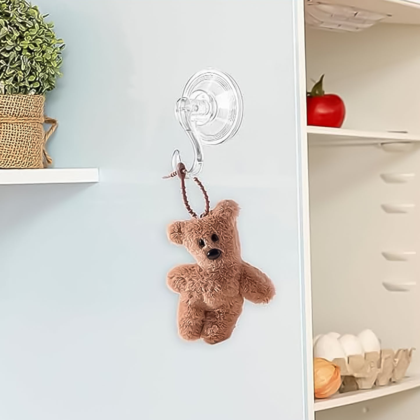 Plastic Suction Cup Hooks - 4 Pcs Set, Removable & Reusable Transparent Hangers - Happy Price - Image 6