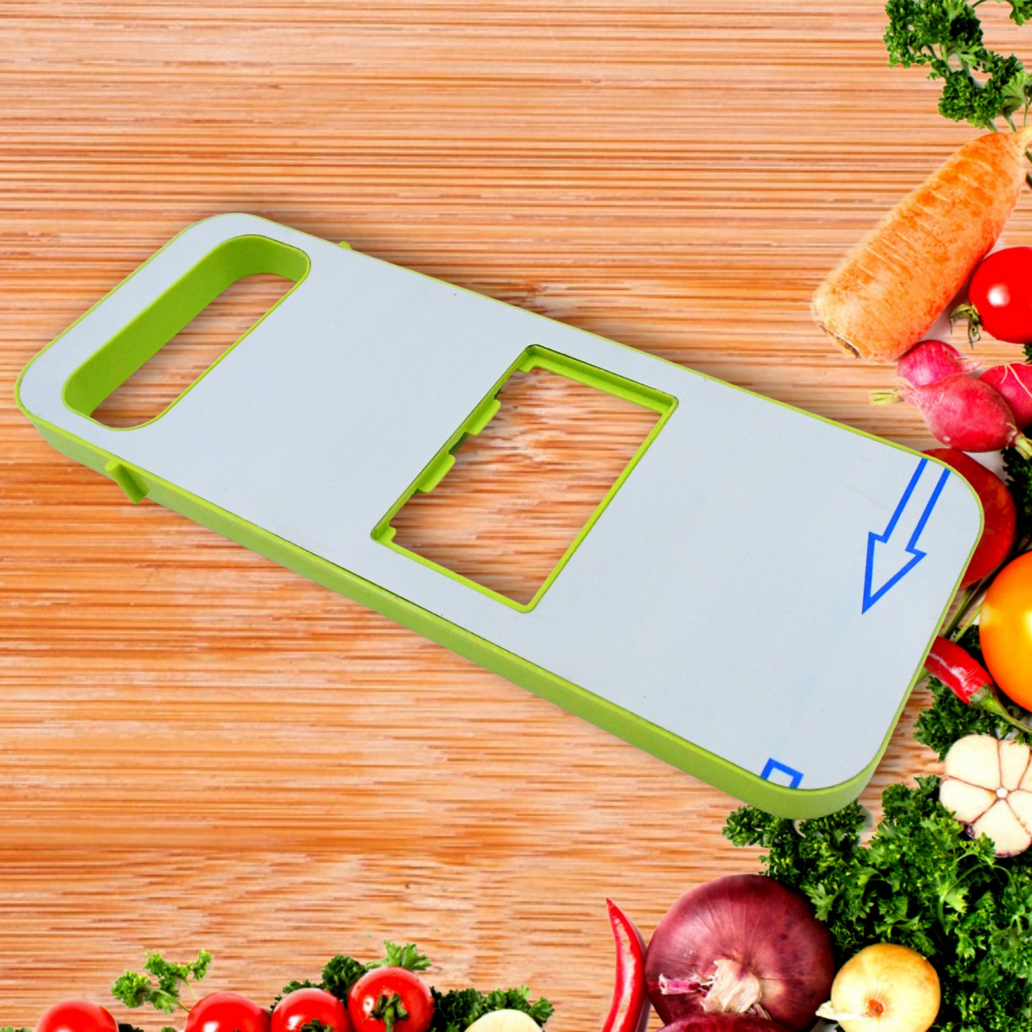 Slicer For Kitchen 5 In 1 Foldable Vegetable Slicer Blade Potato Cutter Veggie Slicer Onion Slicer Julienne Grater With Protective Guards Stainless Steel Blade - Happy Price - Image 4