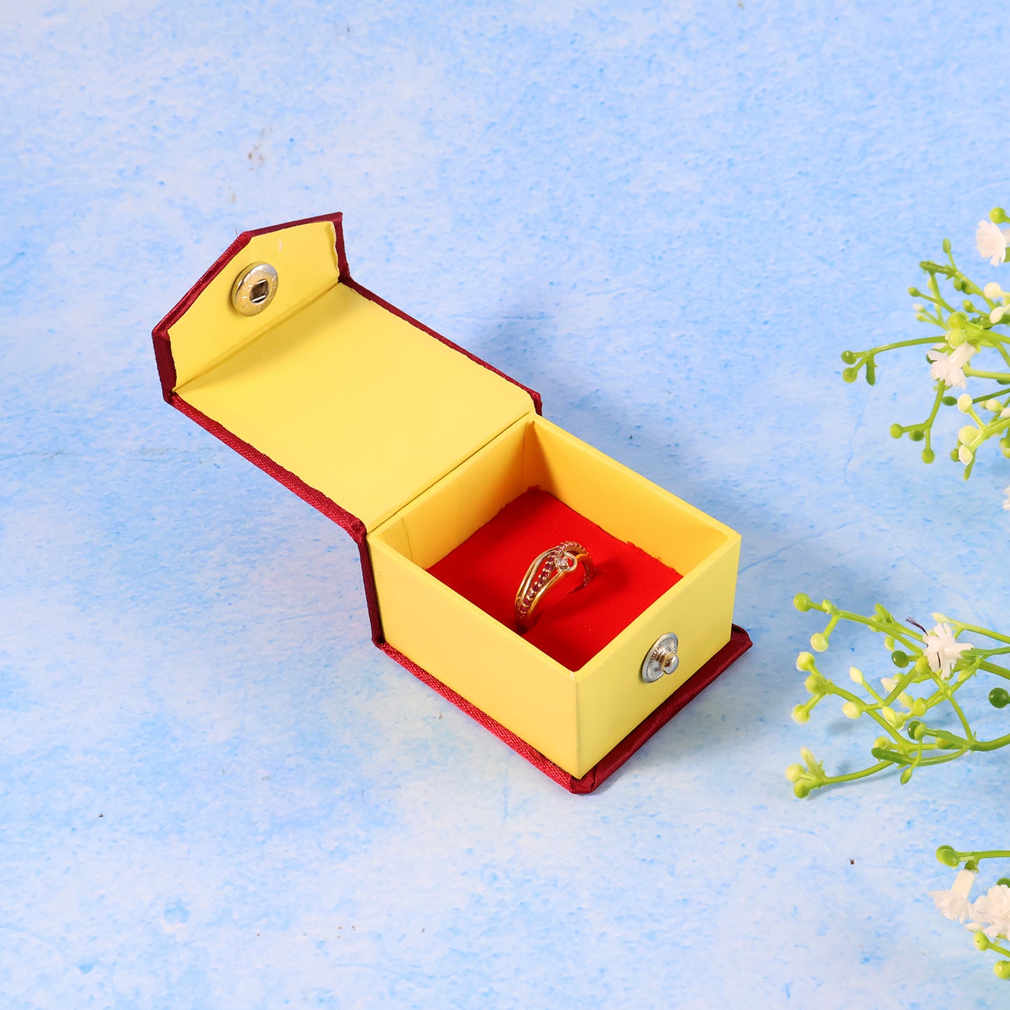 Elegant Ring Gift Box with Velvet Cushion - Perfect for Proposals & Gifting - Happy Price - Image 4