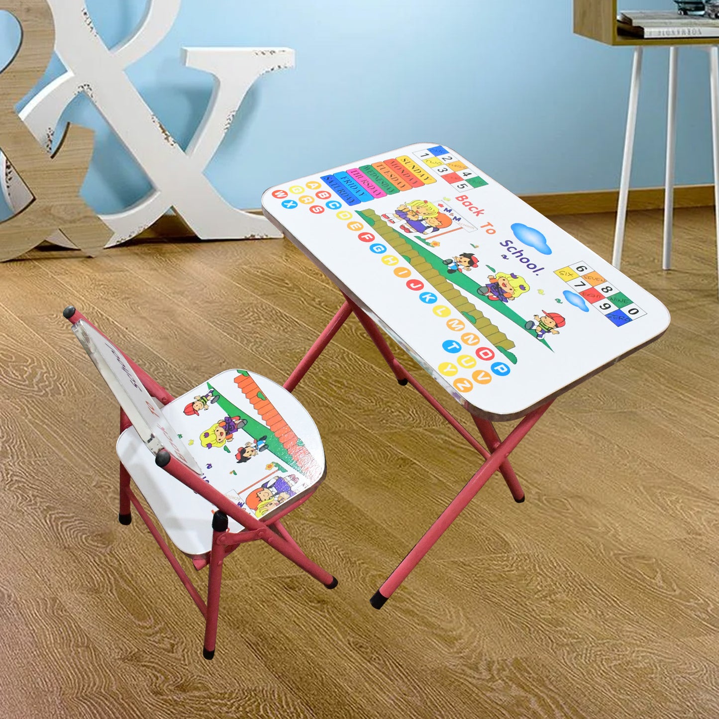 Multifunction Portable Foldable Study Table Chair (2 Pc Set) - Happy Price - Image 2