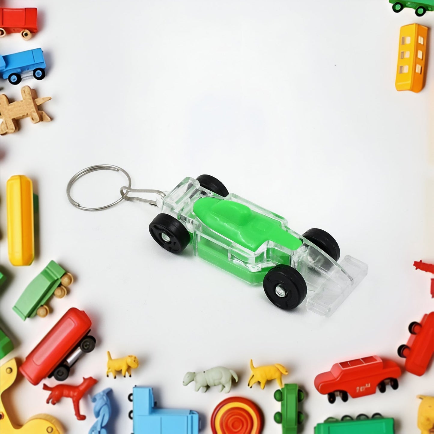 Cars Shape Keychain With On Off Button Led Flashing Light (1 Pc) - Happy Price - Image 2