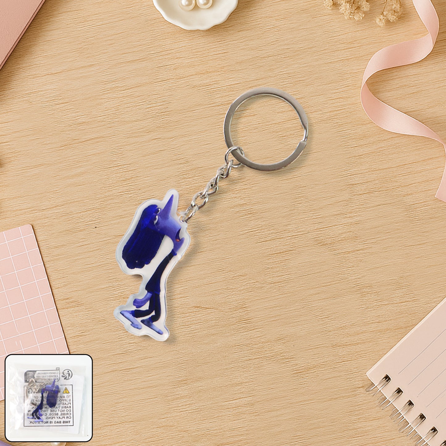 Cute Cartoon Character Acrylic Keychain (1 Pc) - Happy Price - Image 6