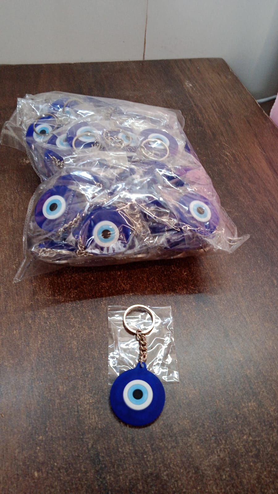 Evil Eye Rubber Silicone Keychain (1 Pc Blue Color) - Happy Price - Image 7