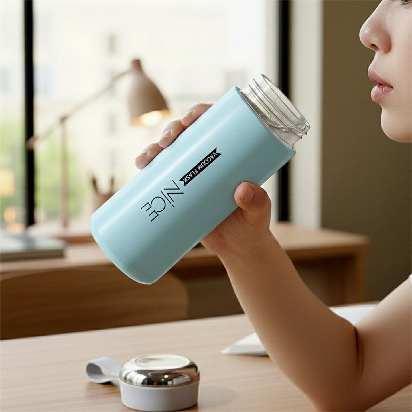 Leak Proof Glass Water Bottle, 400 ML Capacity, 1 Pc - Happy Price - Image 6