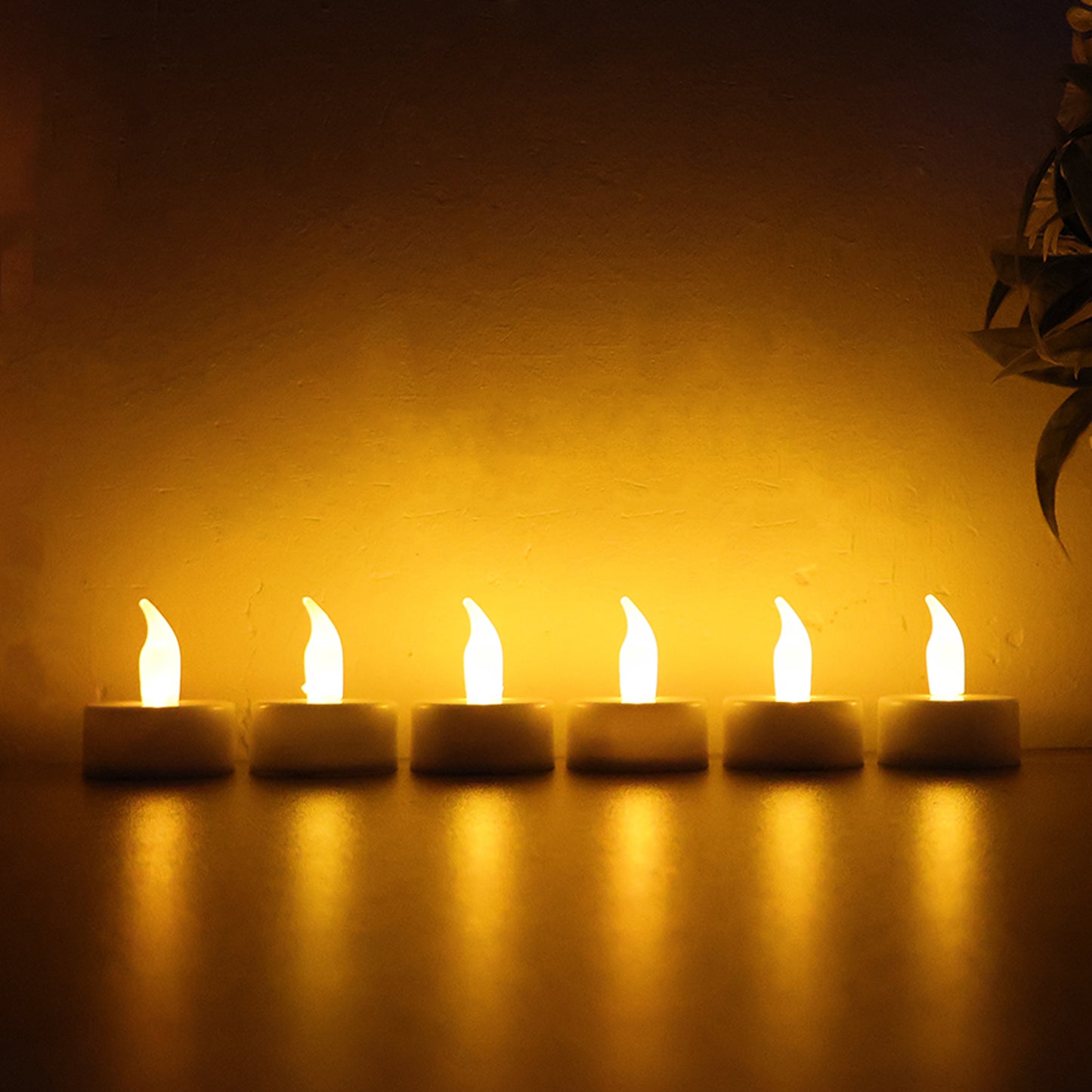 LED Flameless Tealight Candles - Set of 6, Battery Operated Flickering Lights for Home Decor & Festivals - Happy Price - Image 4