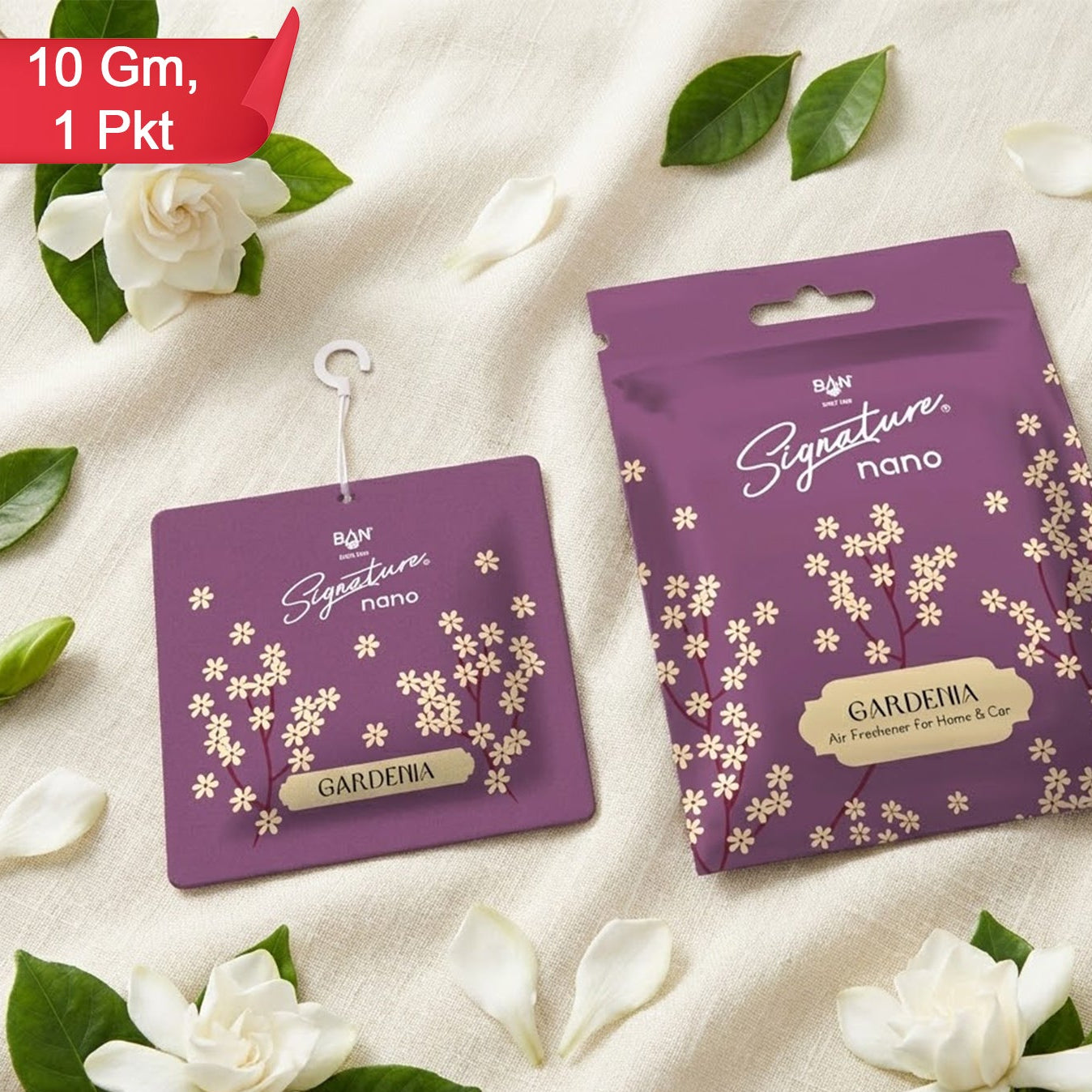 Gardenia Fragrance Hanging Air Freshener Sachet (Mix Fragrance 1 Pc 10g)