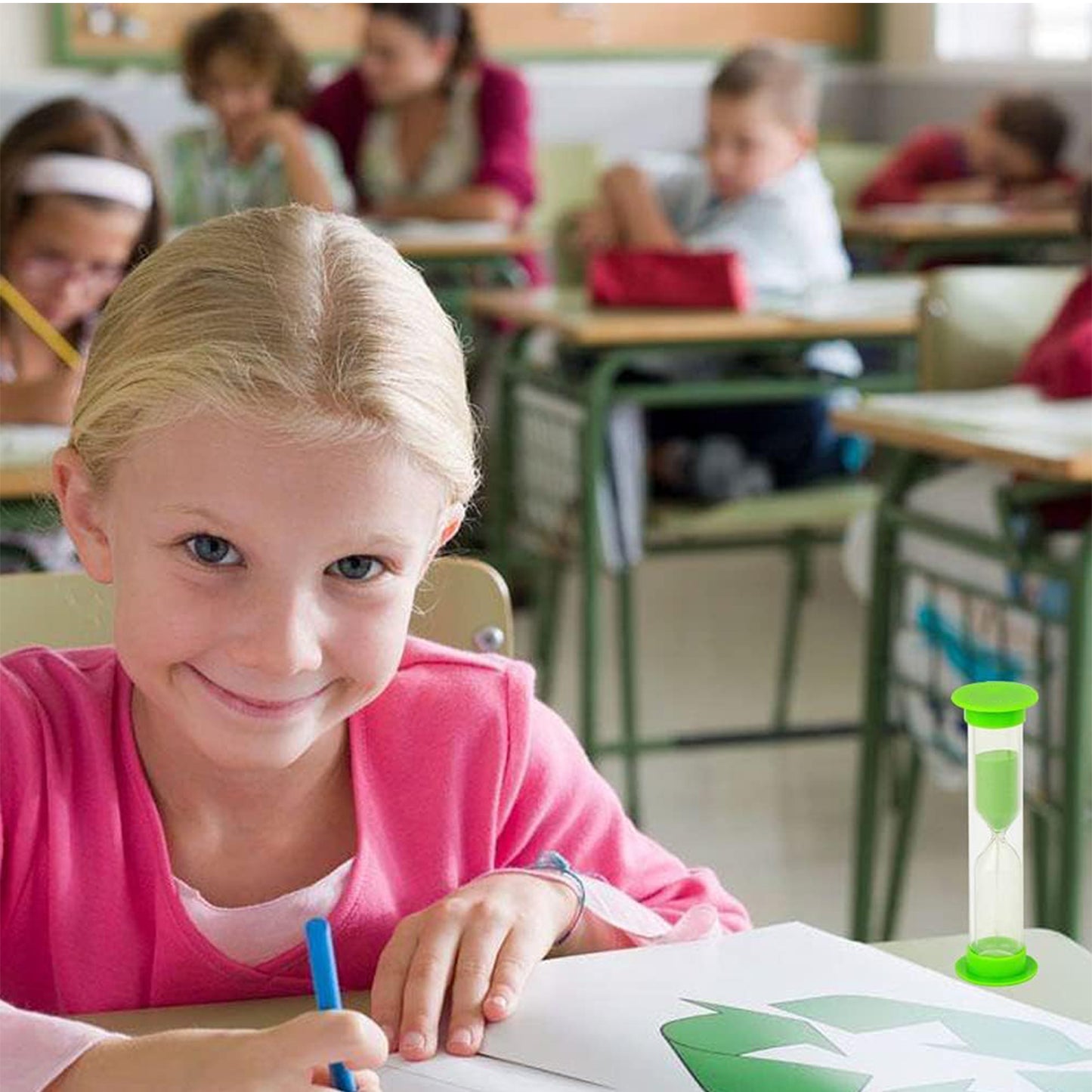 Sand Timer Plastic Hourglass Sand Glass Toy Sand Clock For Kitchen Office School And Brushing Teeth For Bathroom Timer Clock Children Hourglass Sand Glass Toothbrush Household Sand Clock (3 Min Approx 5 Pc) - Happy Price - Image 6