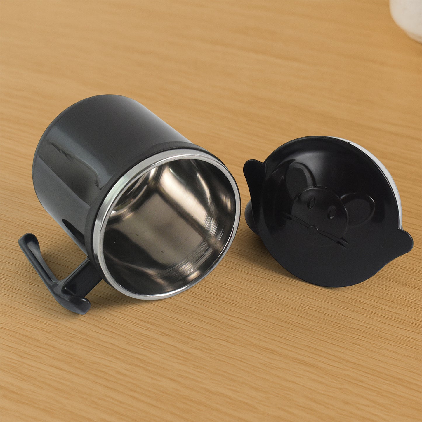 1 Pc Apex Cat Mug 250 Ml Stainless Steel Insulated Inner With Cute Cat Print - Happy Price - Image 3