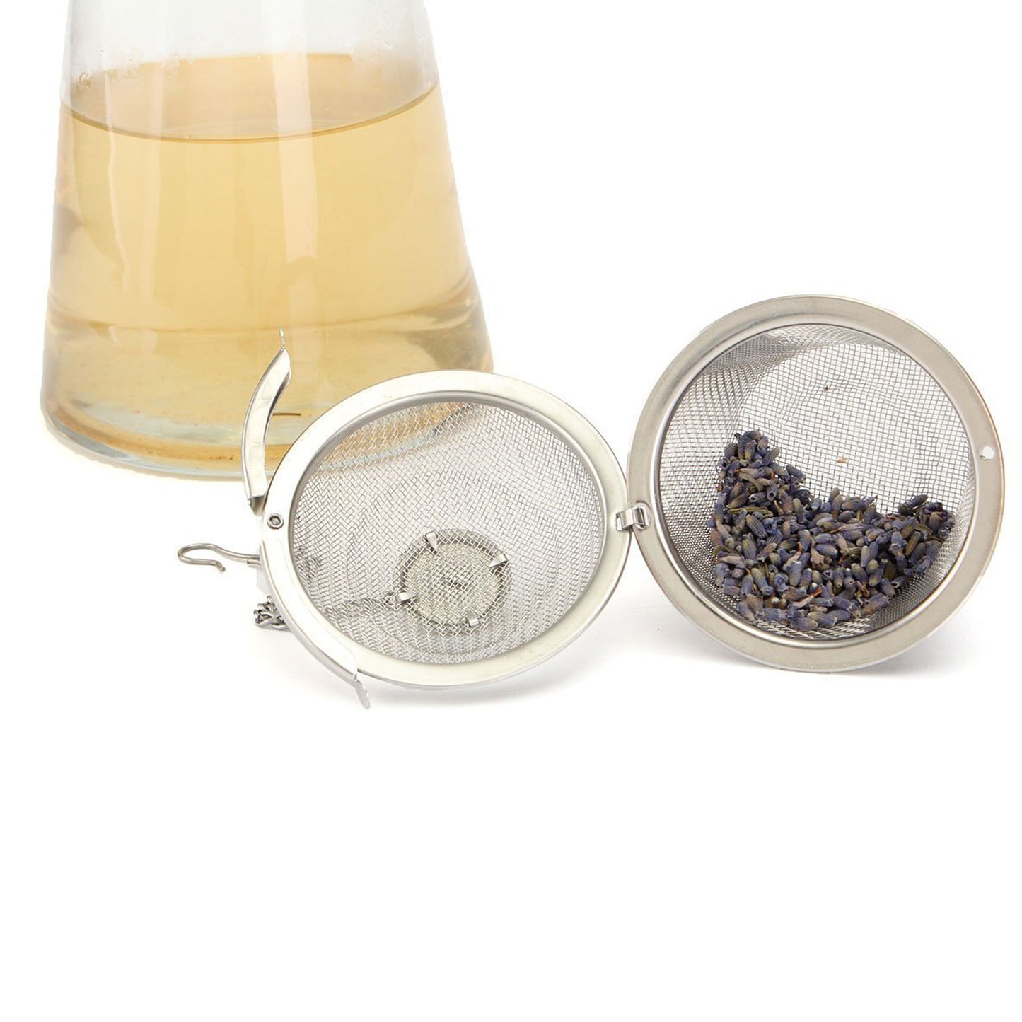 Stainless Steel Spice Tea Filter Herbs Locking Infuser Mesh Ball - Happy Price - Image 6