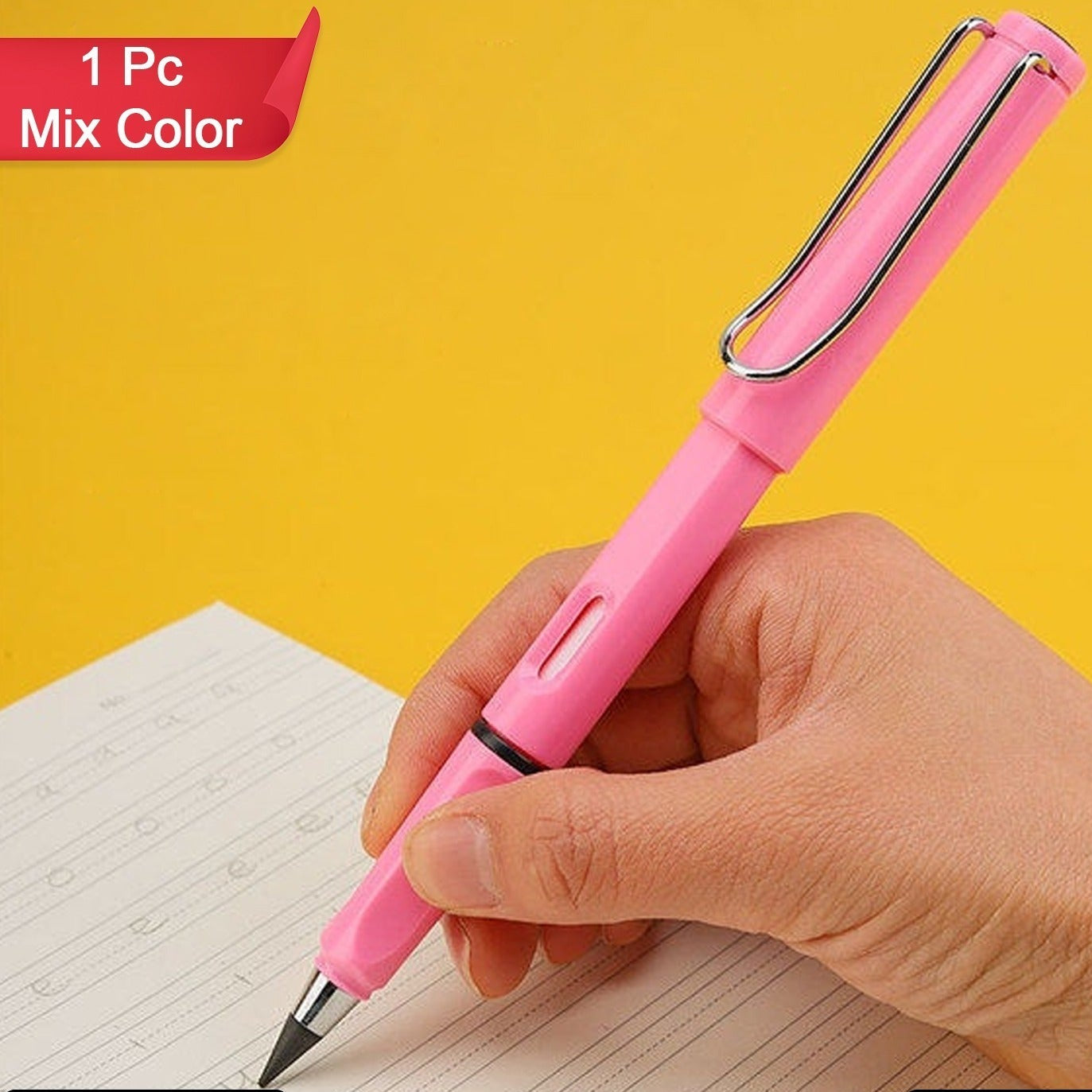 2 In1 Everlasting Pencil Replaceable Head With Eraser Inkless Pencils Eternal Infinite Pencil Portable Everlasting Pencil Reusable Erasable Magic Pencils For Kids Painting Stationary Set (1 Pc) - Happy Price - Image 1