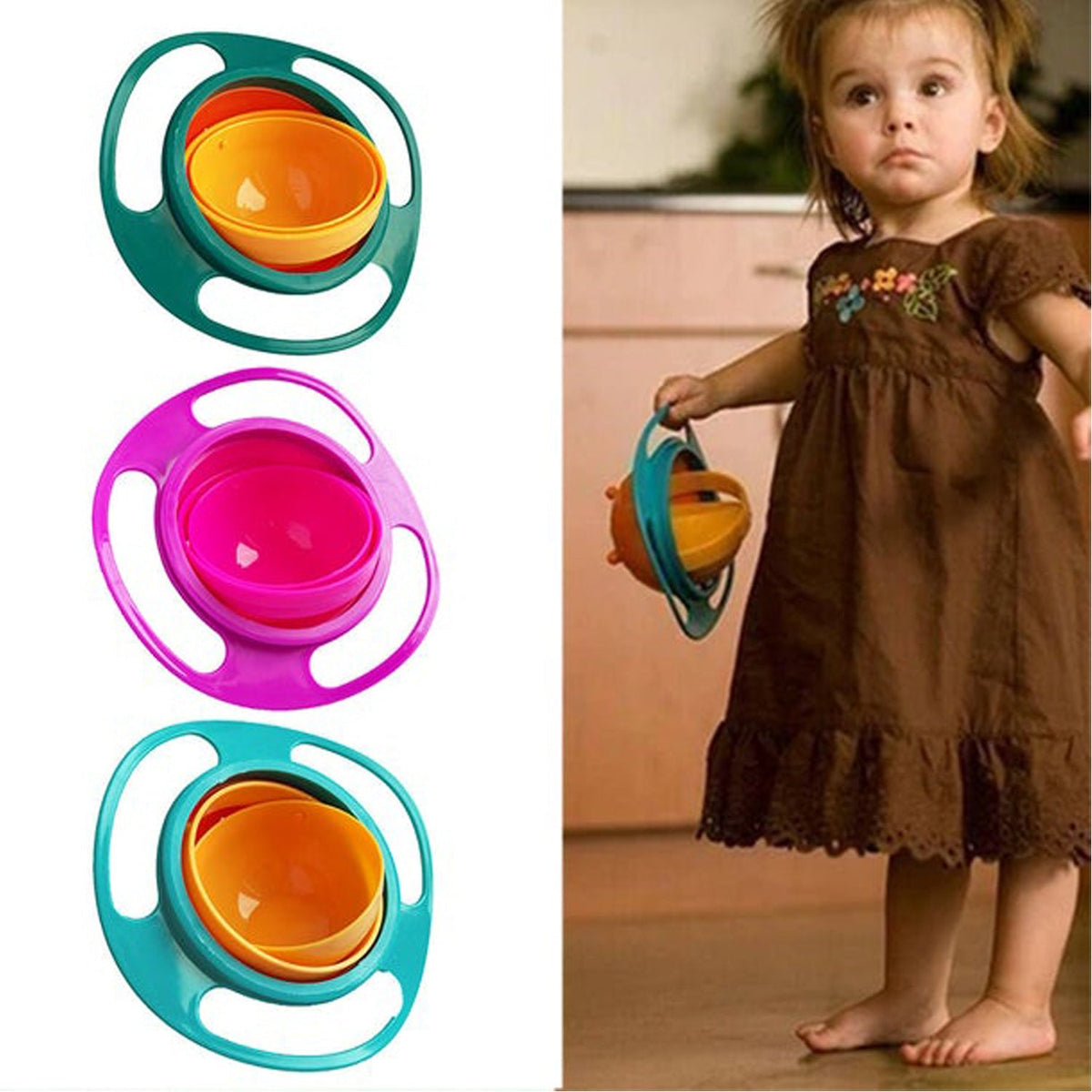 b Rotating Baby Bowl Used For Serving Food To Kids And Toddlers Etc. - Happy Price - Image 7