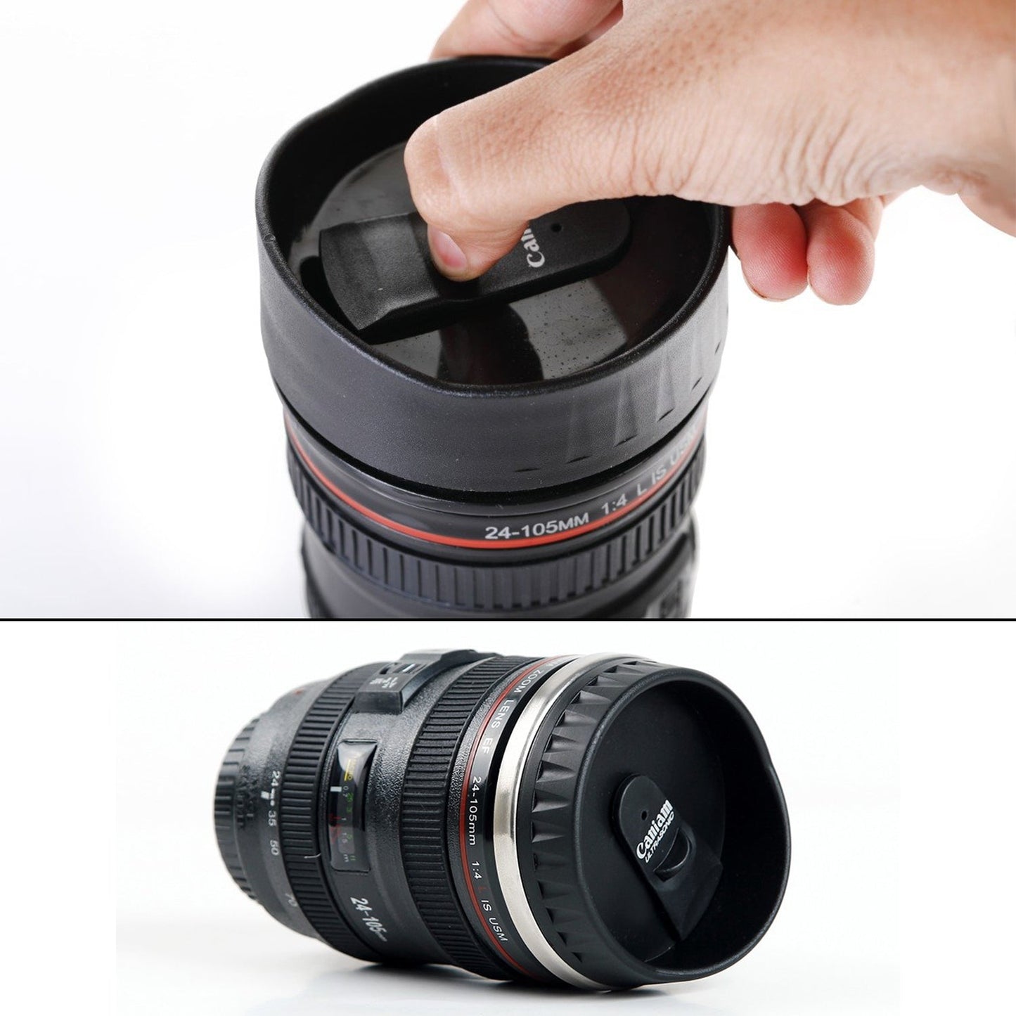 Plastic Camera Lens Stainless Steel Coffee Mug - Happy Price - Image 5