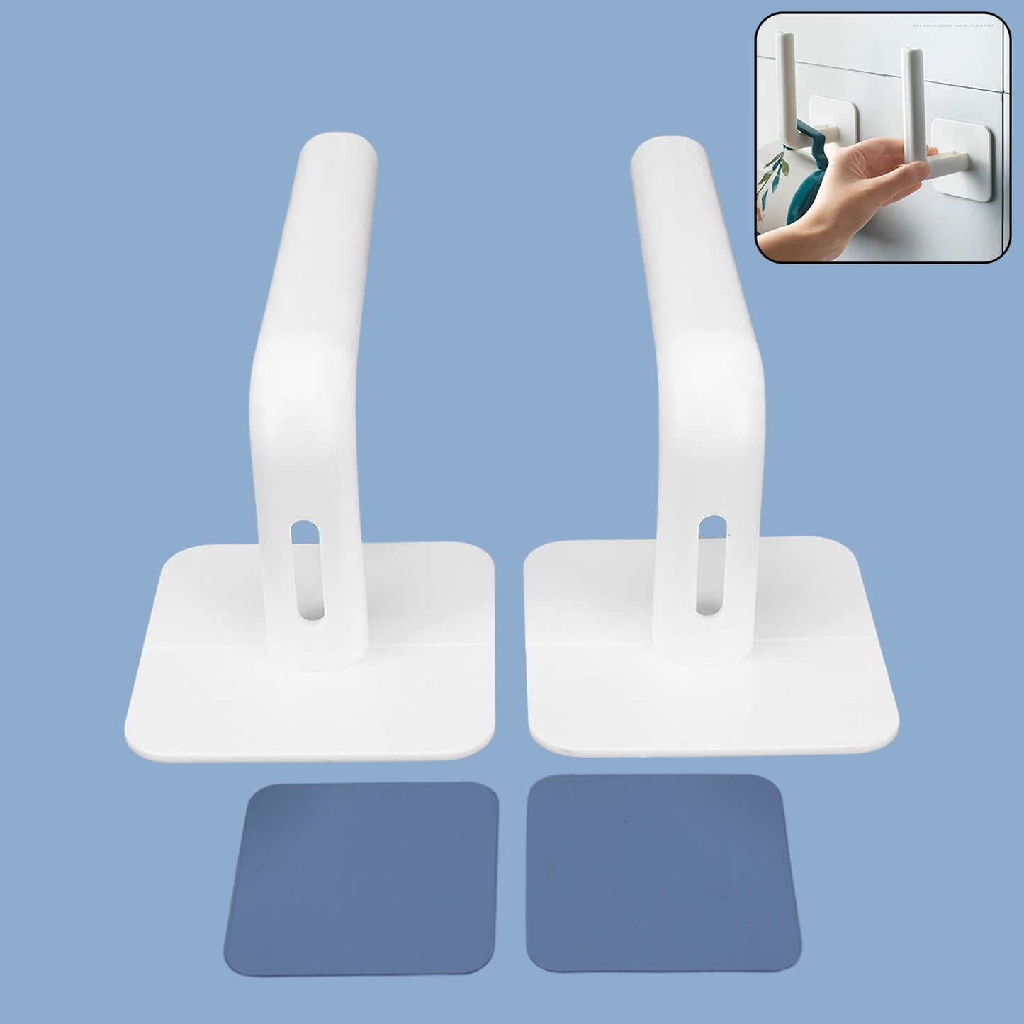 Multipurpose Shelf Organizer Hanging Storage Rack (2 Pc Set With 2 Adhesive Hook) - Happy Price - Image 2