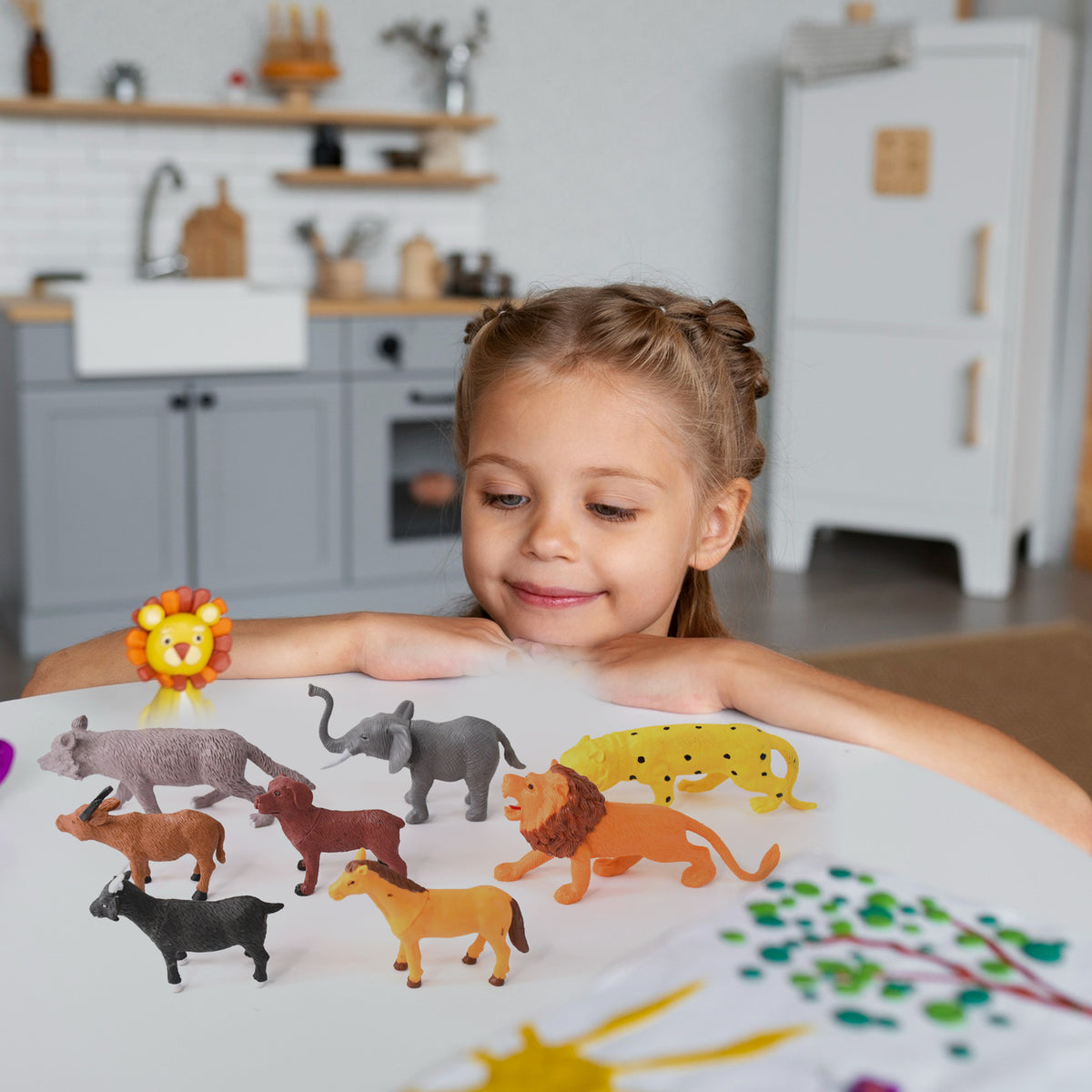 Animal Kingdom Plastic Toy Set For Kids (14 Pc) - Happy Price - Image 5