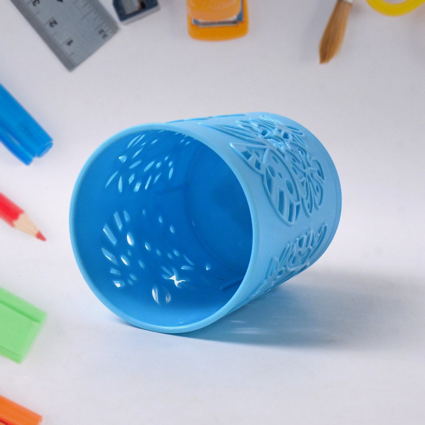 Pen Holder Office Desk Plastic Mesh Pen Stand (1 Pc) - Happy Price - Image 3