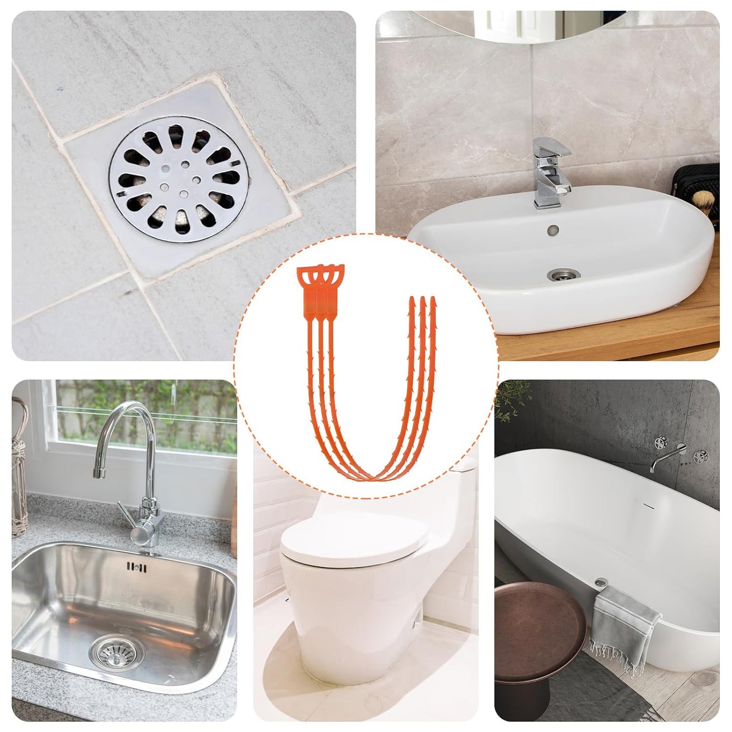 Flexible Drain Cleaning Sticks - 50 cm Long, Pack of 3 - Happy Price - Image 3