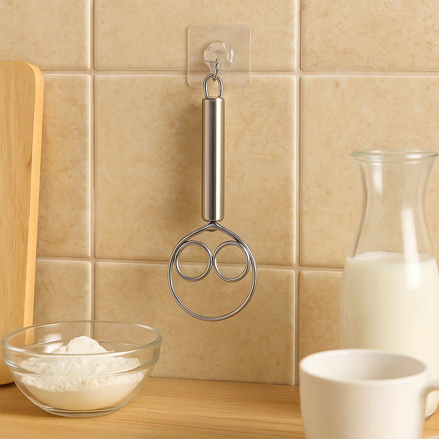 2 Piece Stainless Steel Spiral Whisk Set for Kitchen - Happy Price - Image 3