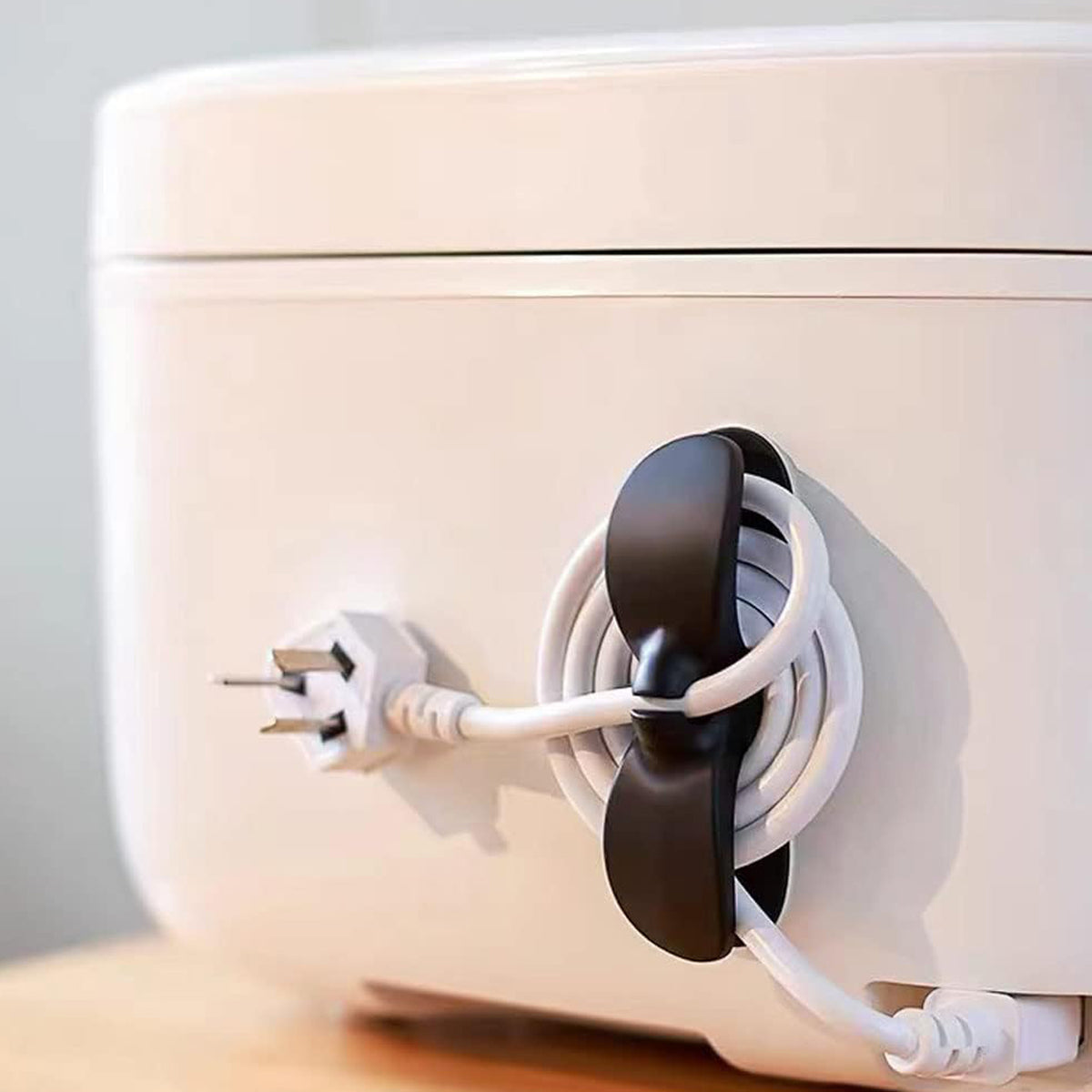 12657 Power Plug Holder Organizer For Appliances Tidy Cord Winder Cable Organizer Self Adhesive Wire Wrap Holder For Coffee Maker Pressure Cooker Etc (1 Pc 8x3 Cm) - Happy Price - Image 2