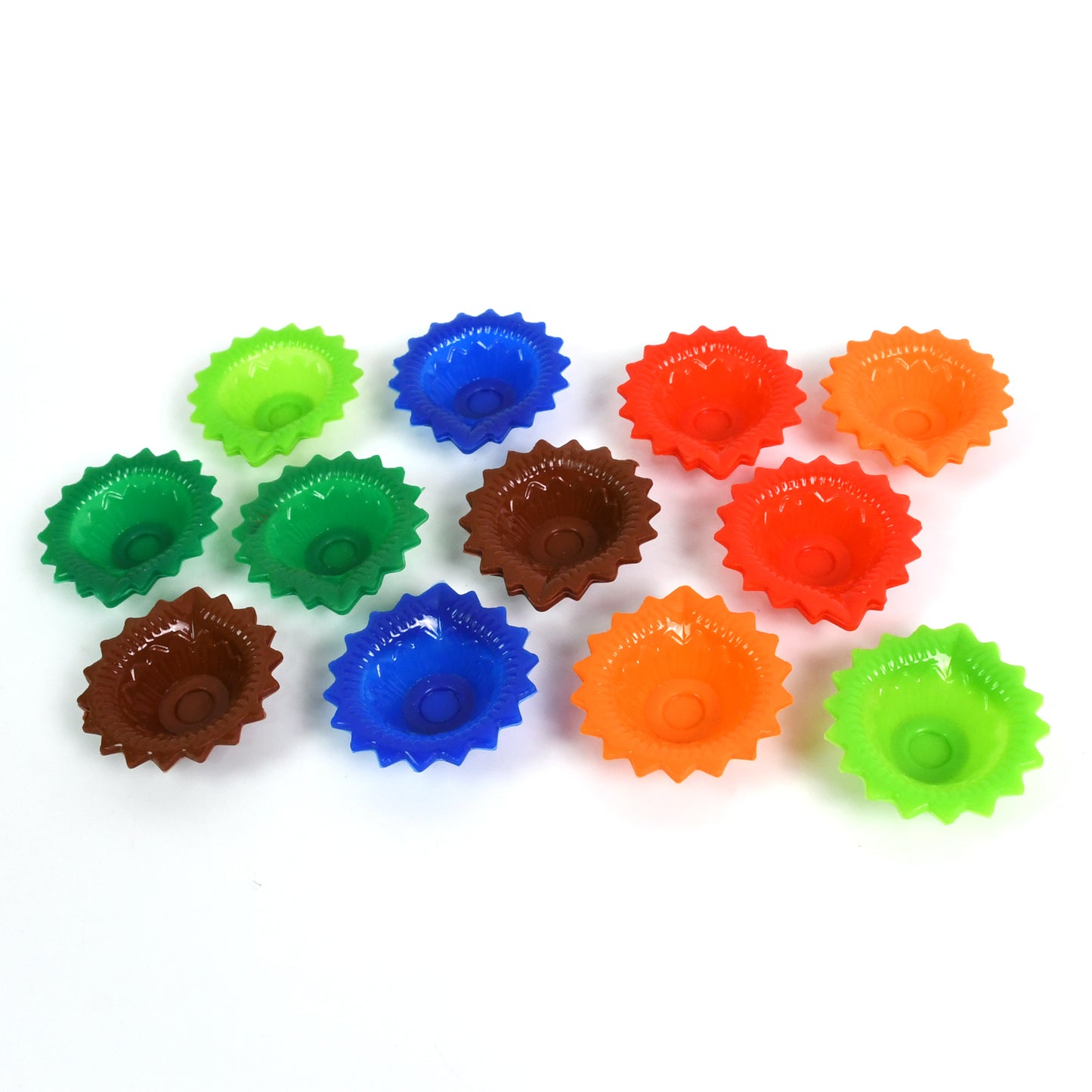 Silicone Diya For Diwali Attractive Design Colourful Diya Combo (12 Pcs Set) - Happy Price - Image 5