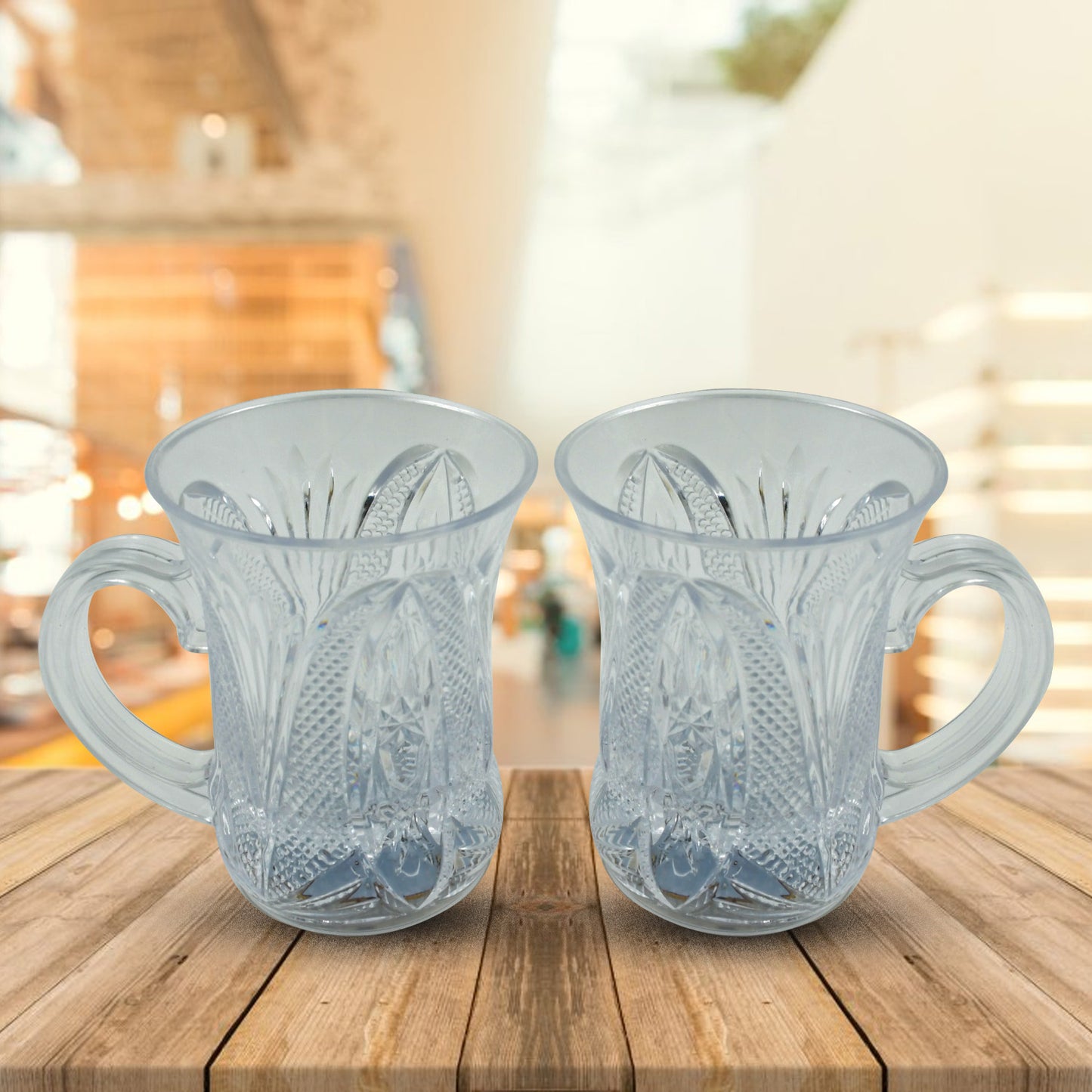 Flashing Cup Led Water Sensor Light Up Cup With Handle For Home Kitchen Fun Luminous Water Cup Party Birthday Nightclub Christmas Disco Entertainment Cup (2 Pcs Set) - Happy Price - Image 2