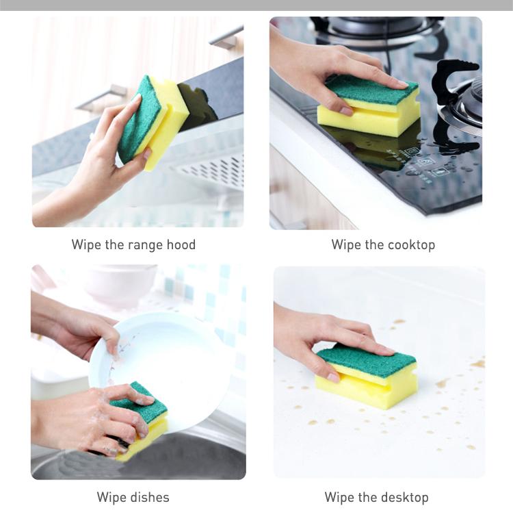 1429 Scrub Sponge 2 In 1 Pad For Kitchen Sink Bathroom Cleaning Scrubber - Happy Price - Image 7