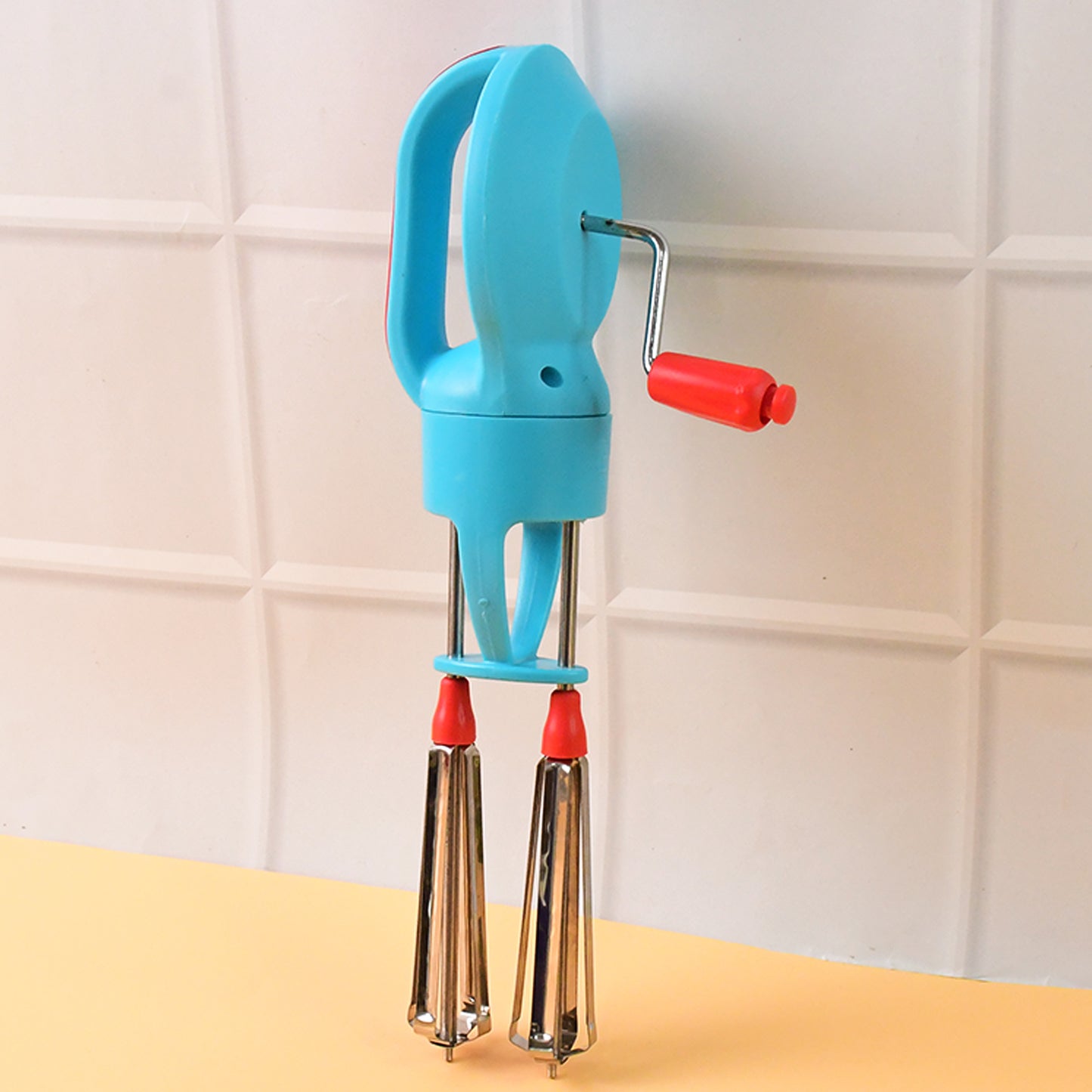 Manual Hand Beater with Dual Stainless Steel Whisks - 1 Pc - Happy Price - Image 6