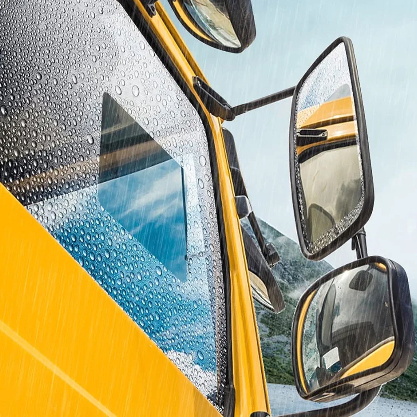 Car Rear-View Mirror Protection Film Set - 2 Pcs (20x18 CM) Anti-Fog & Waterproof - Happy Price - Image 5
