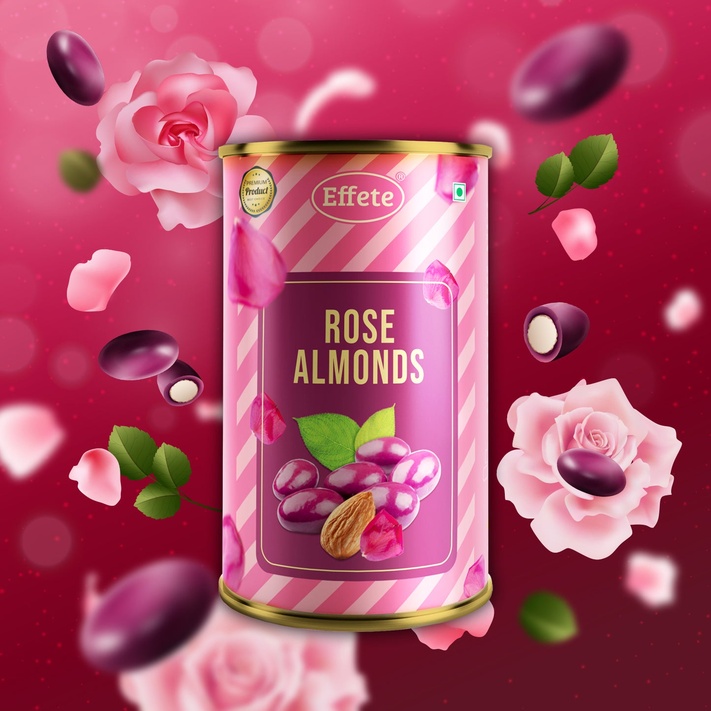 Golden Rose & Rose Almonds Gift Set - 1 Set - Happy Price - Image 3