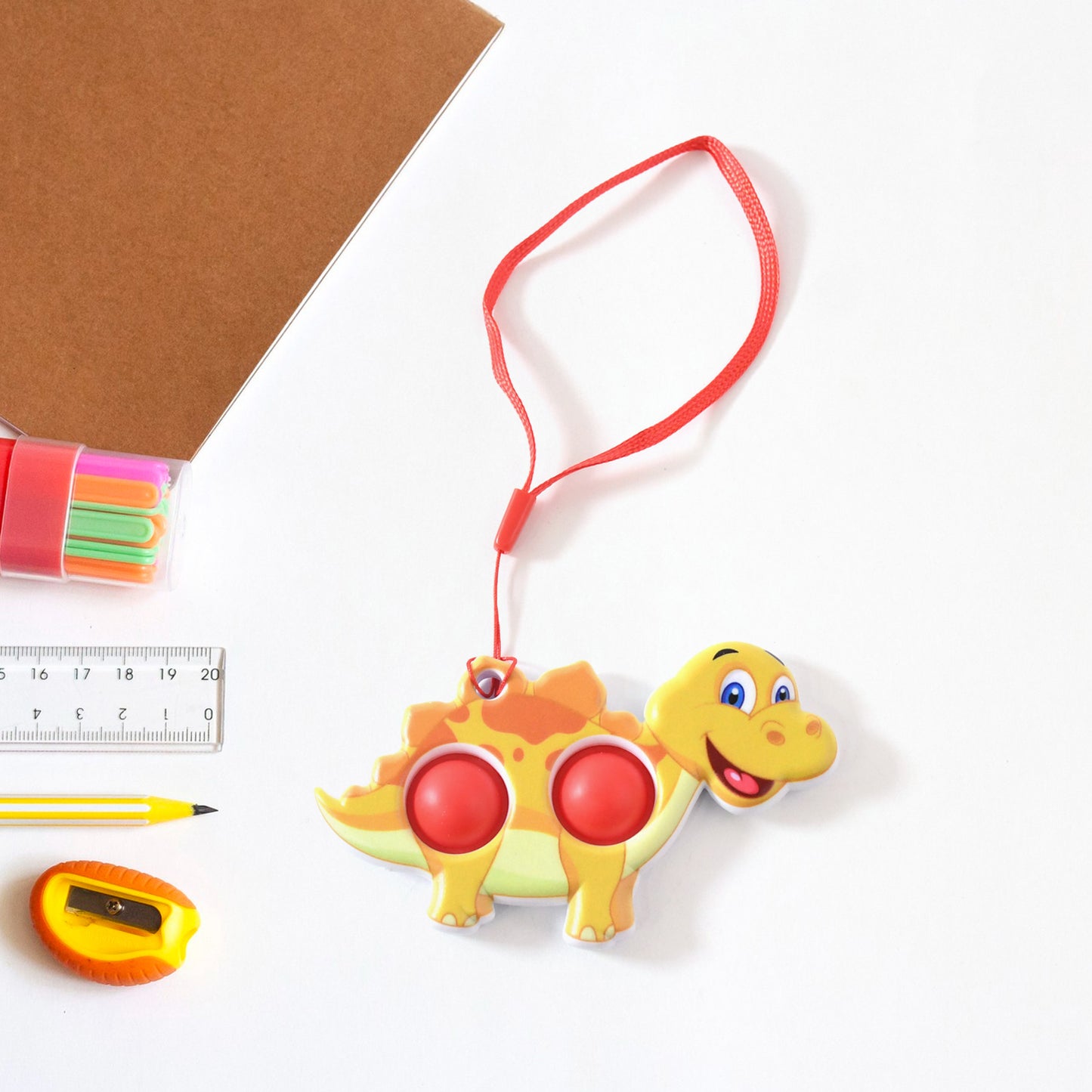 Silicone Push Pop Bubble Fidget Toy Keychain (1 Pc) - Happy Price - Image 5