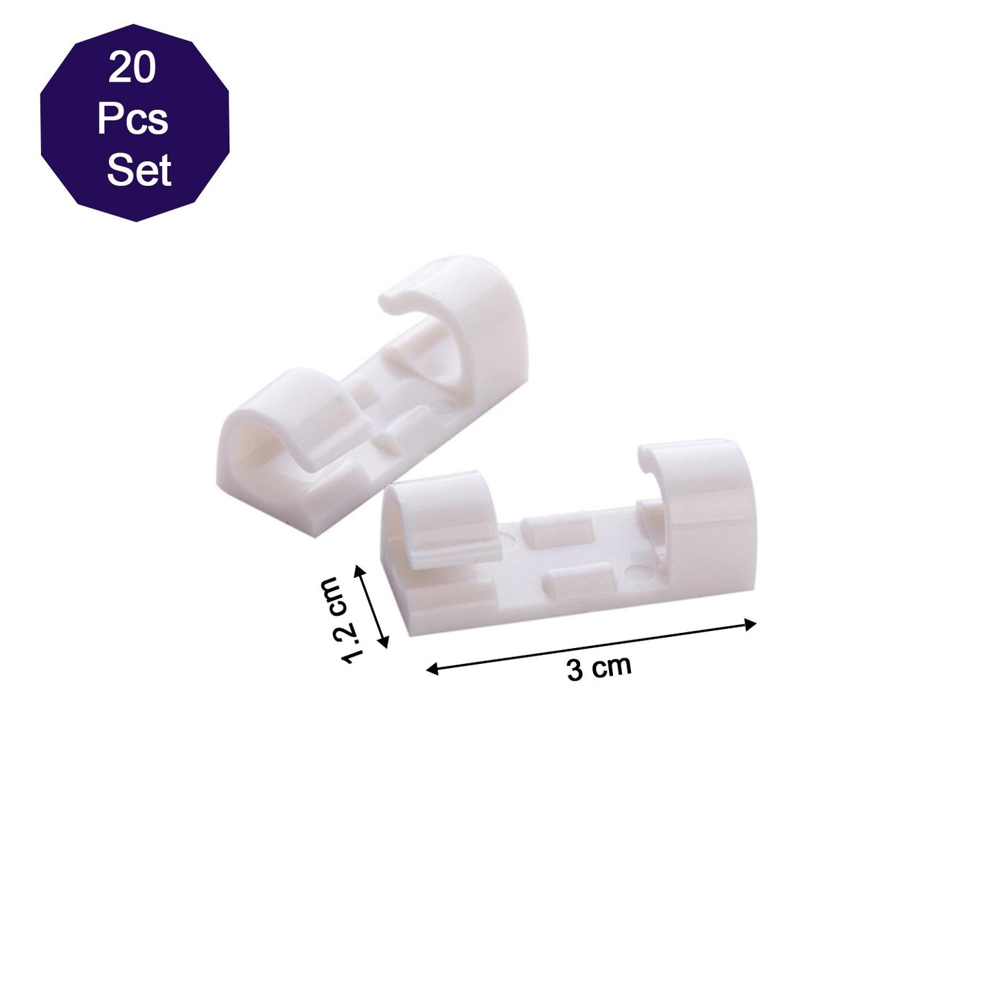 Self Adhesive Cable Clips Wire Manage Holder Sticky Mount-round Plastic Cable Cord - Happy Price - Image 3