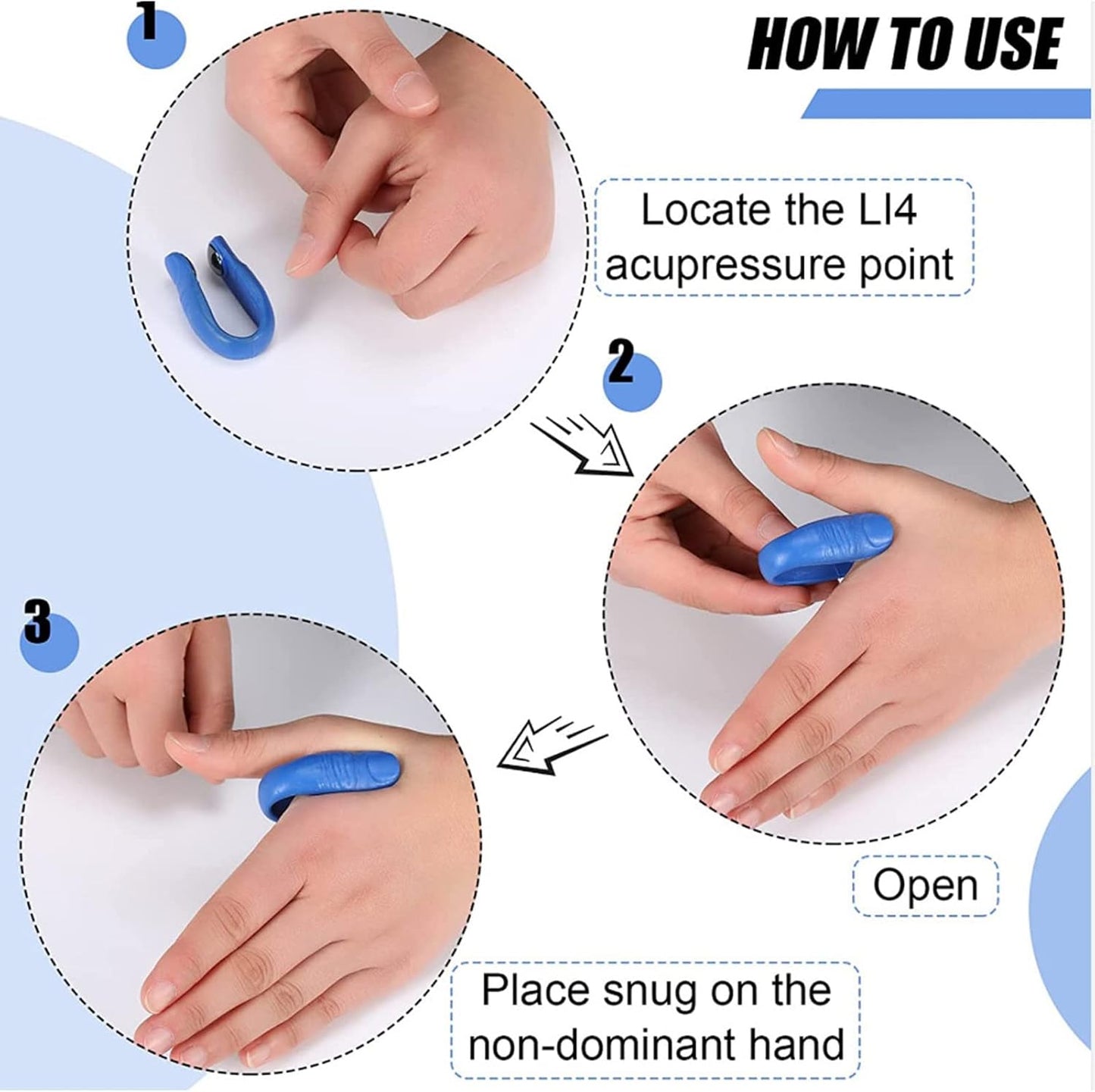 Sugar Control Acupressure Hand Pressure Point Clip Migraine Relief Clip With Magnets (1 Pc) - Happy Price - Image 4