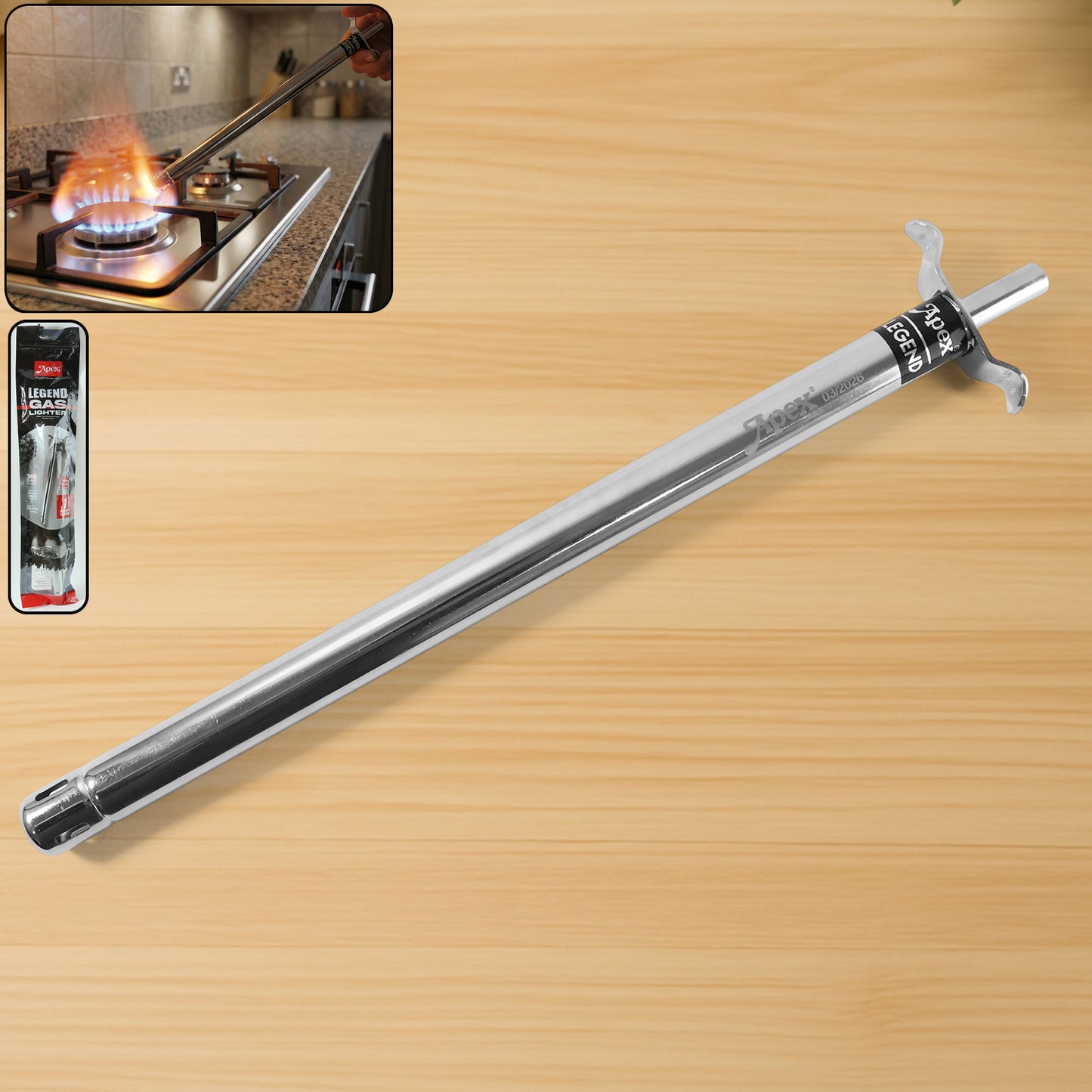 1 Foot Long Stainless Steel Gas Stove Lighter with Spark Ignition - Happy Price - Image 2