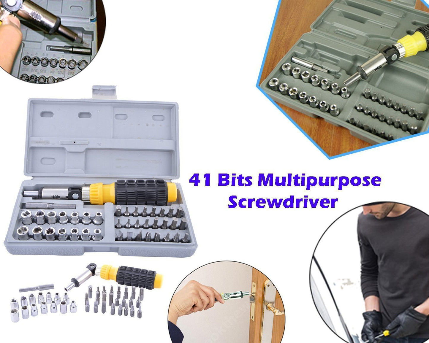 Socket And Screwdriver Tool Kit Accessories (41 Pcs) - Happy Price - Image 2
