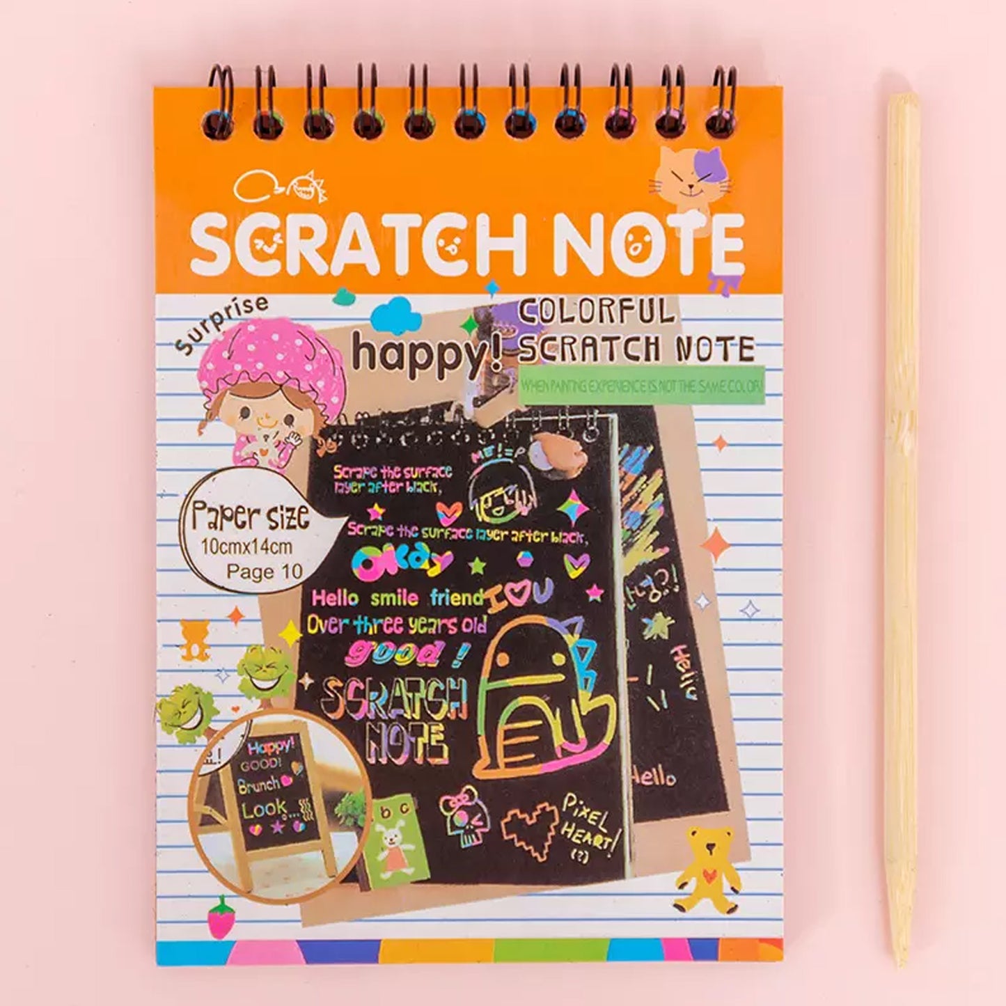 Crafts Rainbow Art Scratch Paper Book Sheets 10 Page ( Pack Of 1 ) - Happy Price - Image 7