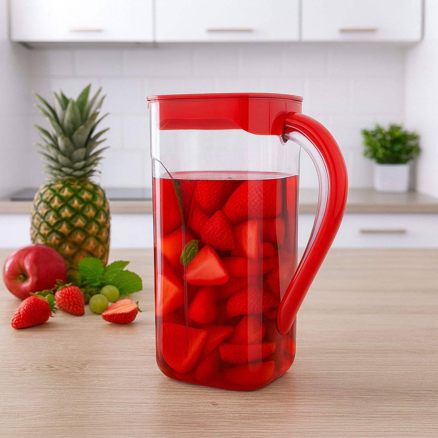 1500ml Plastic Juice and Water Jug with Secure Lid and Easy Grip Handle - Happy Price - Image 5