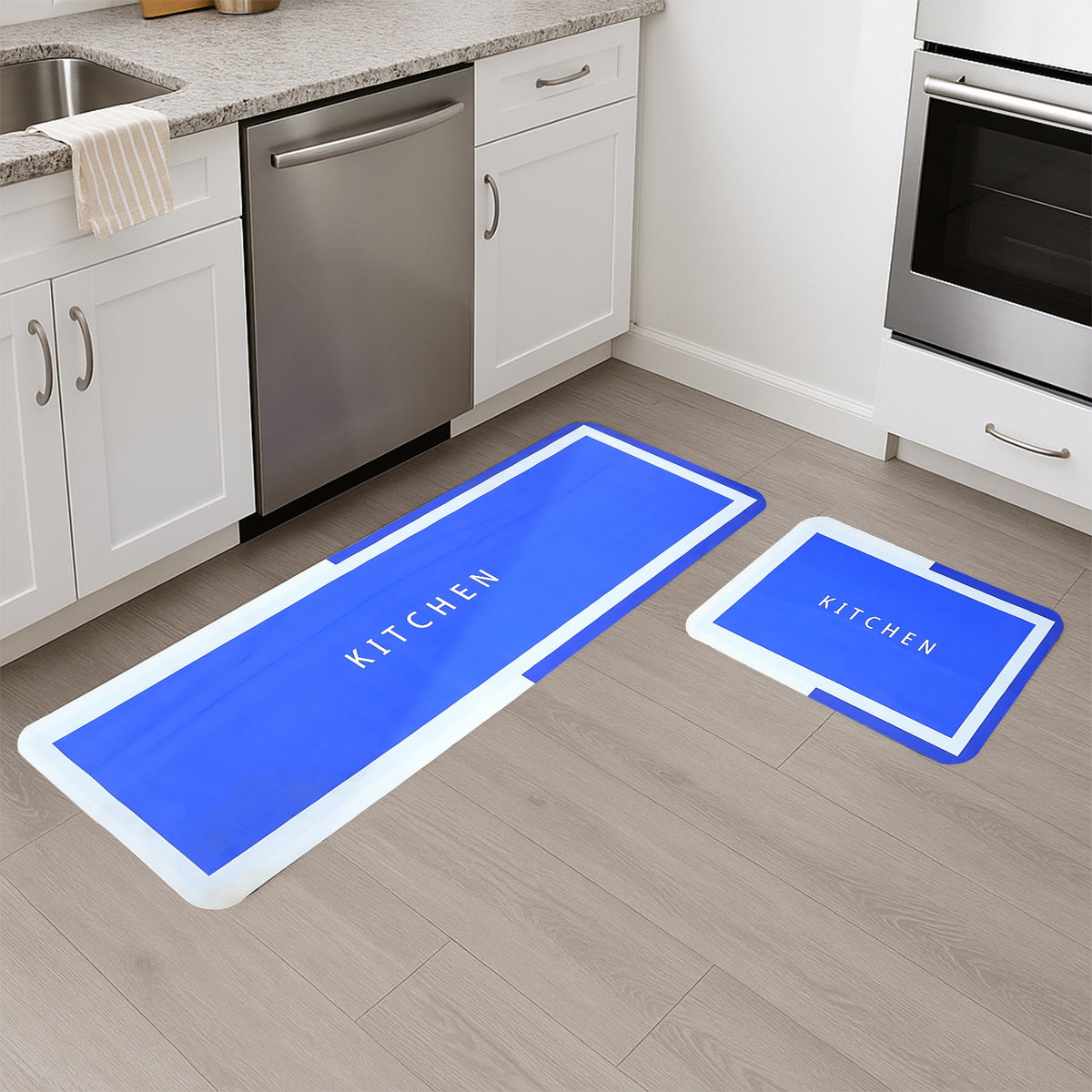 Comfort Kitchen Floor Mat Set - 2 Pc Anti-Slip Runner & Mat (1 Set) - Happy Price - Image 5