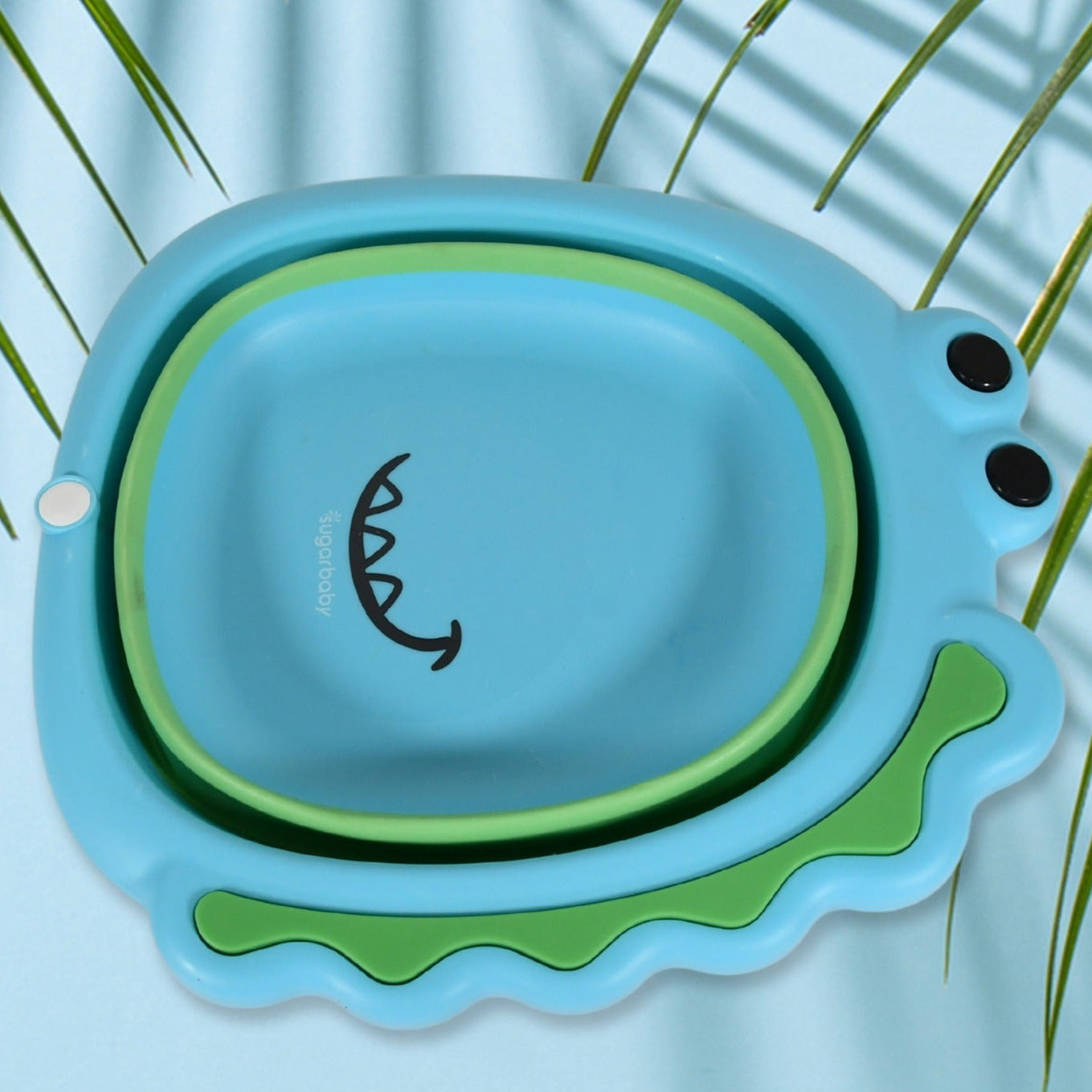 Frog Shape Wash Basin Space Saving Multi Function Foldable Baby Wash Basin Easy Clean Lightweight Thicken For Washing Face For Home (3331cm 1 Pc) - Happy Price - Image 1
