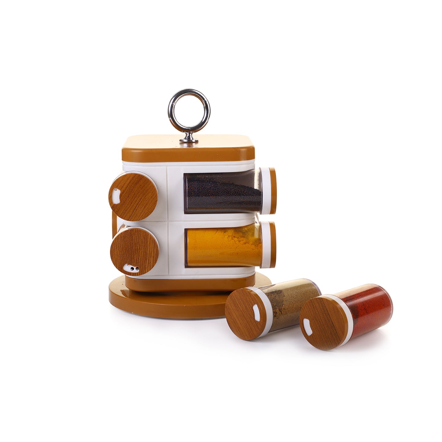 Ganesh Storewell Plastic Spice Rack - Set Of 8 - Happy Price - Image 6