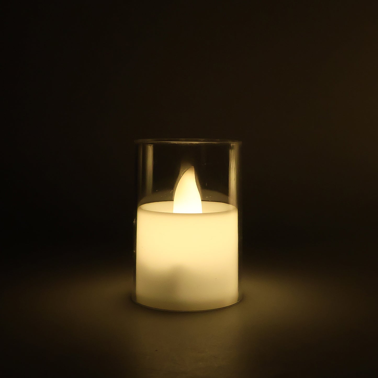 Set of 6 LED Votive Candles with Clear Cups - Battery Operated Flickering Lights - Happy Price - Image 3