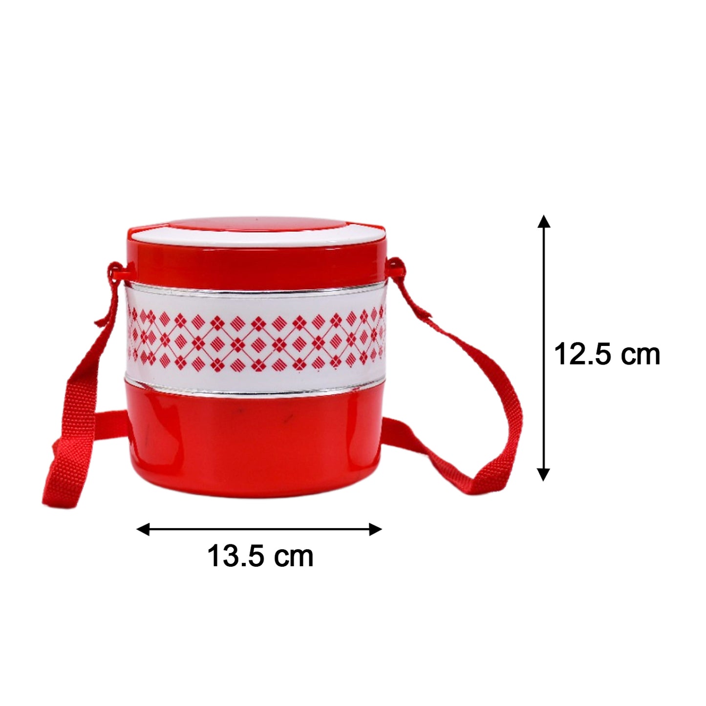 2layer Adjustable Insulated Tiffin Set Of 1 Blue 3 Containers Lunch Box - Happy Price - Image 4