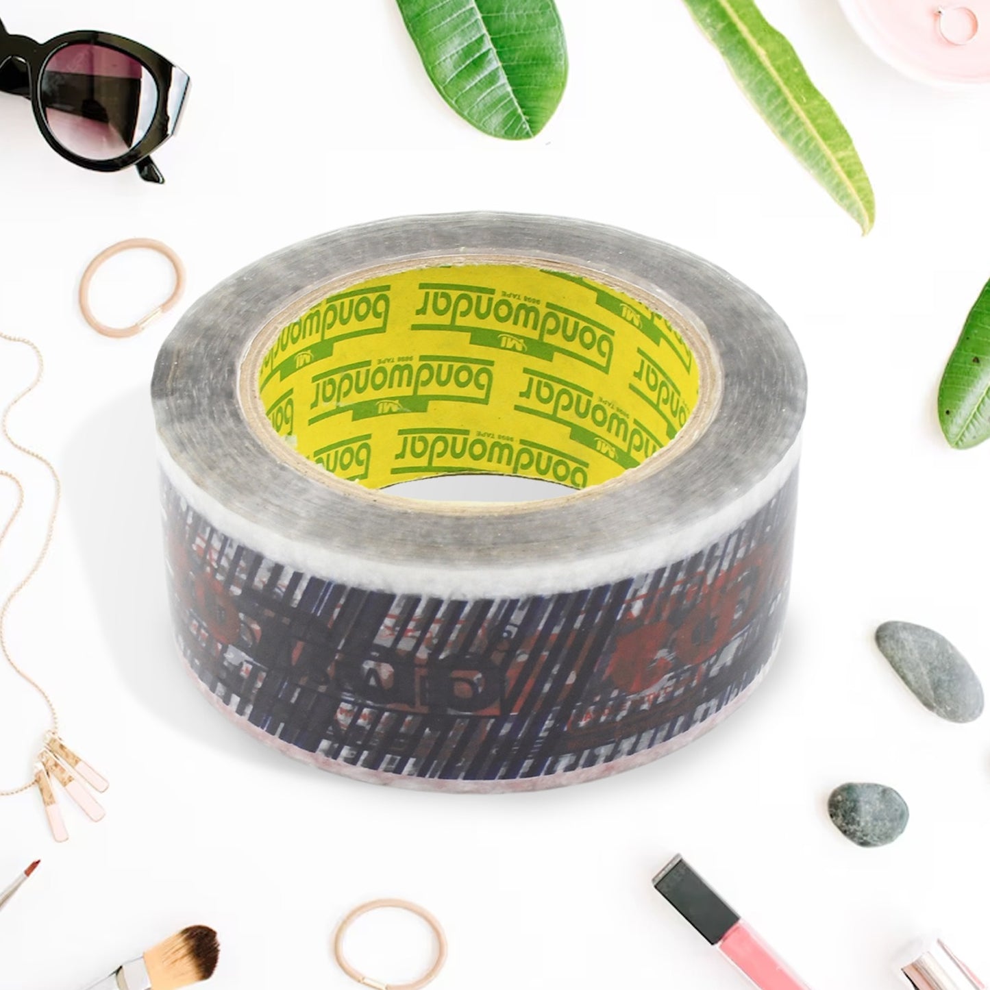 Deodap Printed Transparent Strong Adhesive Packaging Tape For Multipurpose Use Packing Adhesive Tape Office Product (2 Inch X 120 Mtr.) - Happy Price - Image 3