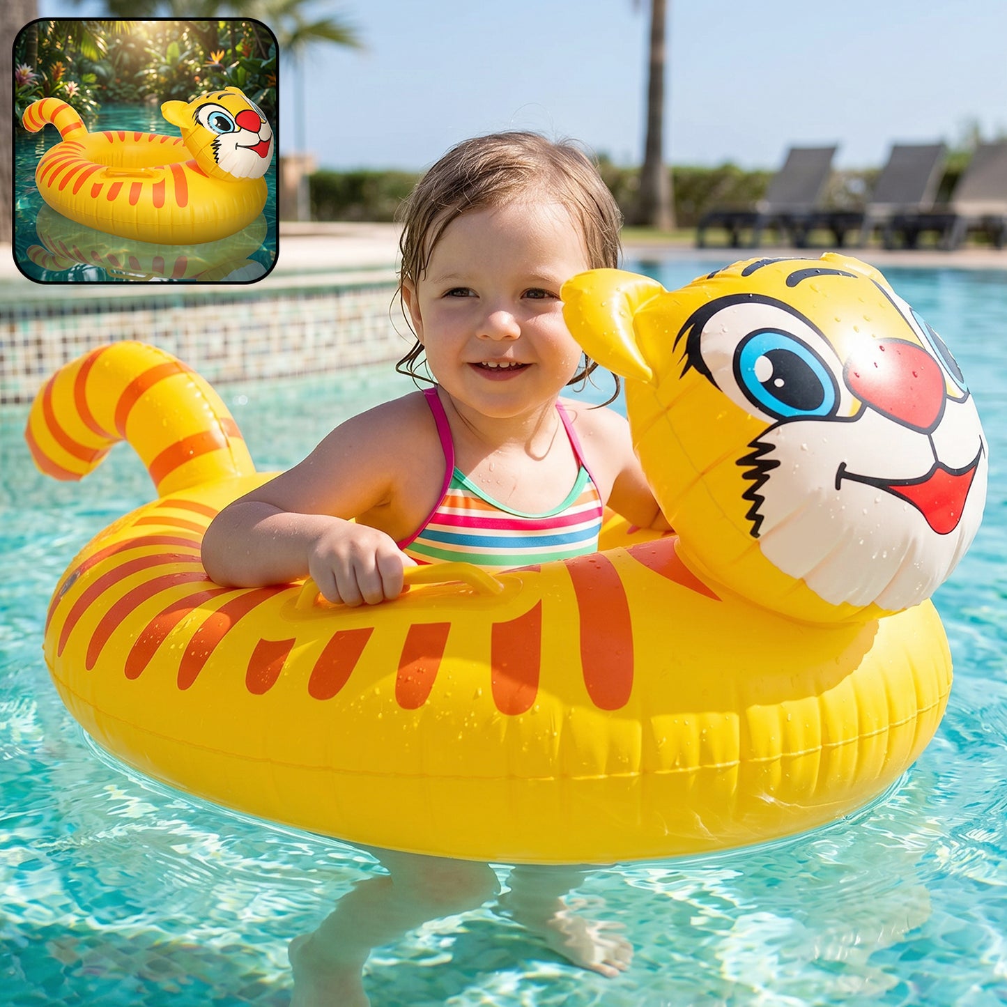 Cartoon Animal Inflatable Kids Swimming Ring - 1 Pc Mix Design - Great Price - Image 2